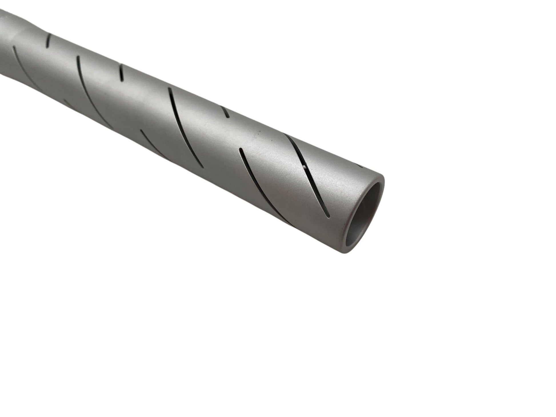 Used SILENCIO™ "DOUBLE HELIX" BARREL TIP : Dust Silver Paintball Gun from CPXBrosPaintball Buy/Sell/Trade Paintball Markers, New Paintball Guns, Paintball Hoppers, Paintball Masks, and Hormesis Headbands
