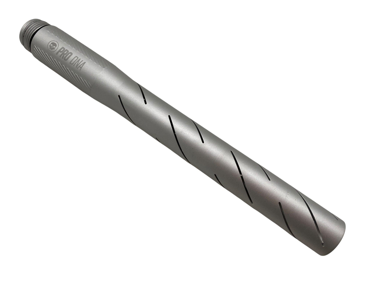 Used SILENCIO™ "DOUBLE HELIX" BARREL TIP : Dust Silver Paintball Gun from CPXBrosPaintball Buy/Sell/Trade Paintball Markers, New Paintball Guns, Paintball Hoppers, Paintball Masks, and Hormesis Headbands