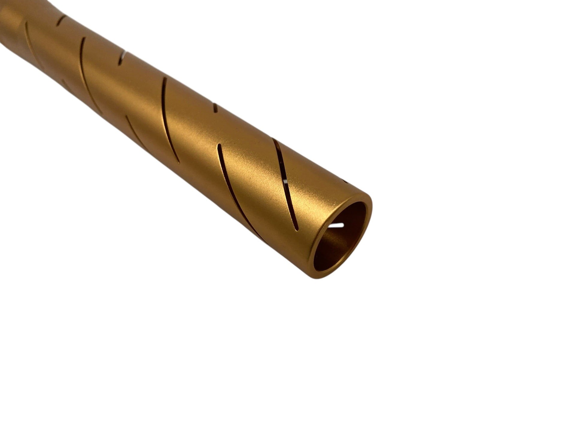 Used Silencio “Double Helix” Barrel Tip (S63 and PWR Compatible) : Gold Paintball Gun from CPXBrosPaintball Buy/Sell/Trade Paintball Markers, New Paintball Guns, Paintball Hoppers, Paintball Masks, and Hormesis Headbands