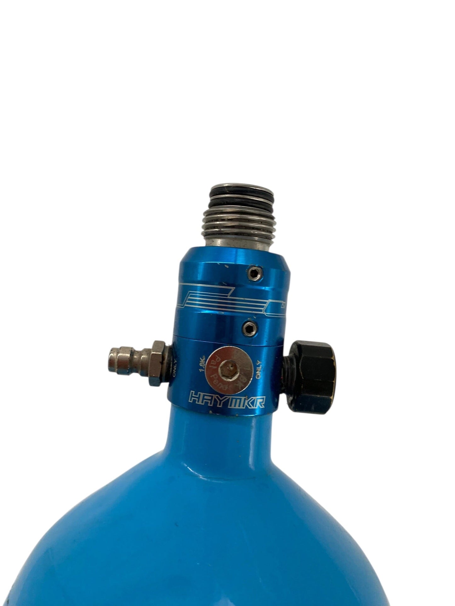 Used Skeleton Air 80/4500 Paintball Tank with JT HAYMKR Reg Paintball Gun from CPXBrosPaintball Buy/Sell/Trade Paintball Markers, New Paintball Guns, Paintball Hoppers, Paintball Masks, and Hormesis Headbands