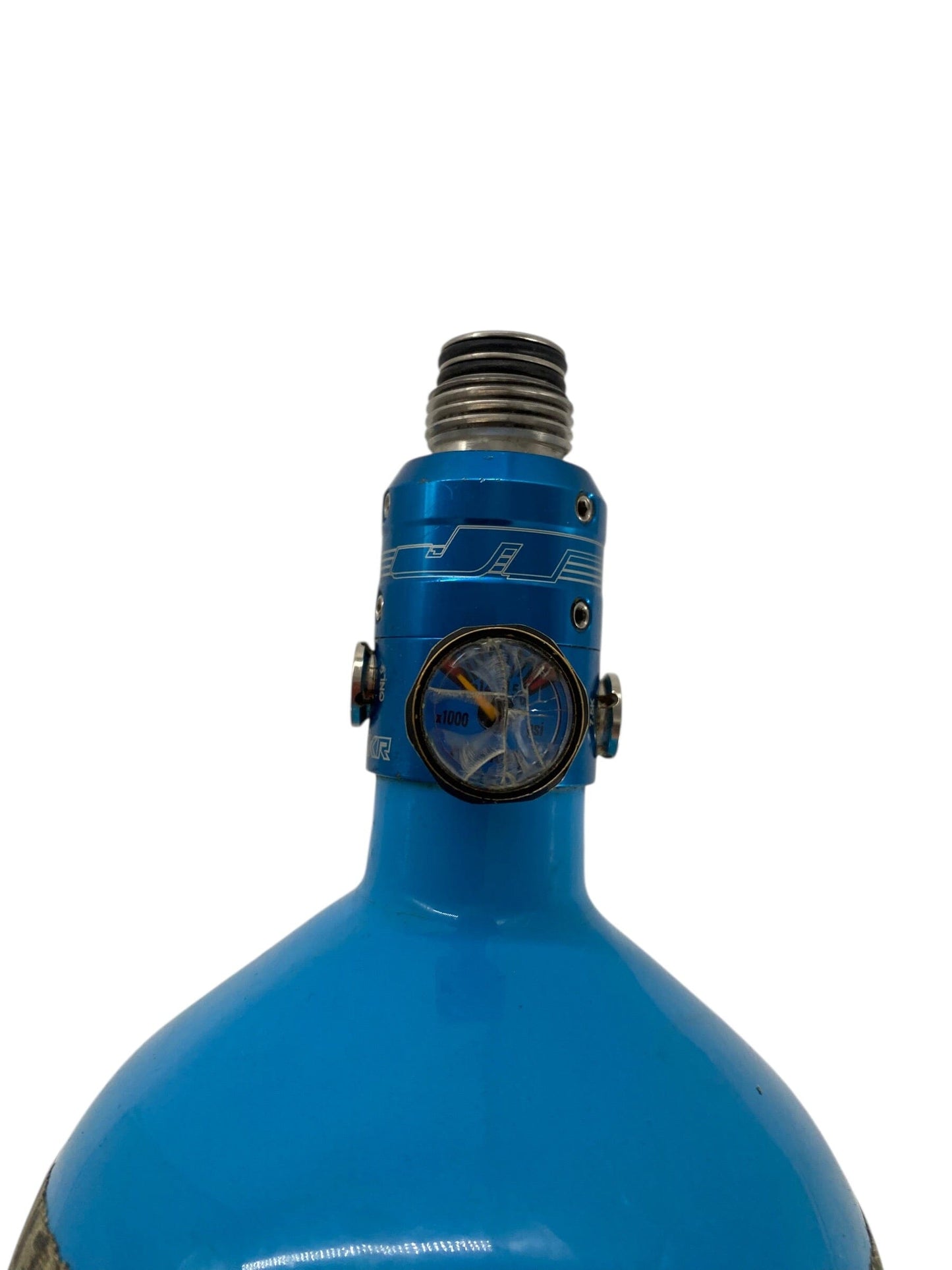 Used Skeleton Air 80/4500 Paintball Tank with JT HAYMKR Reg Paintball Gun from CPXBrosPaintball Buy/Sell/Trade Paintball Markers, New Paintball Guns, Paintball Hoppers, Paintball Masks, and Hormesis Headbands