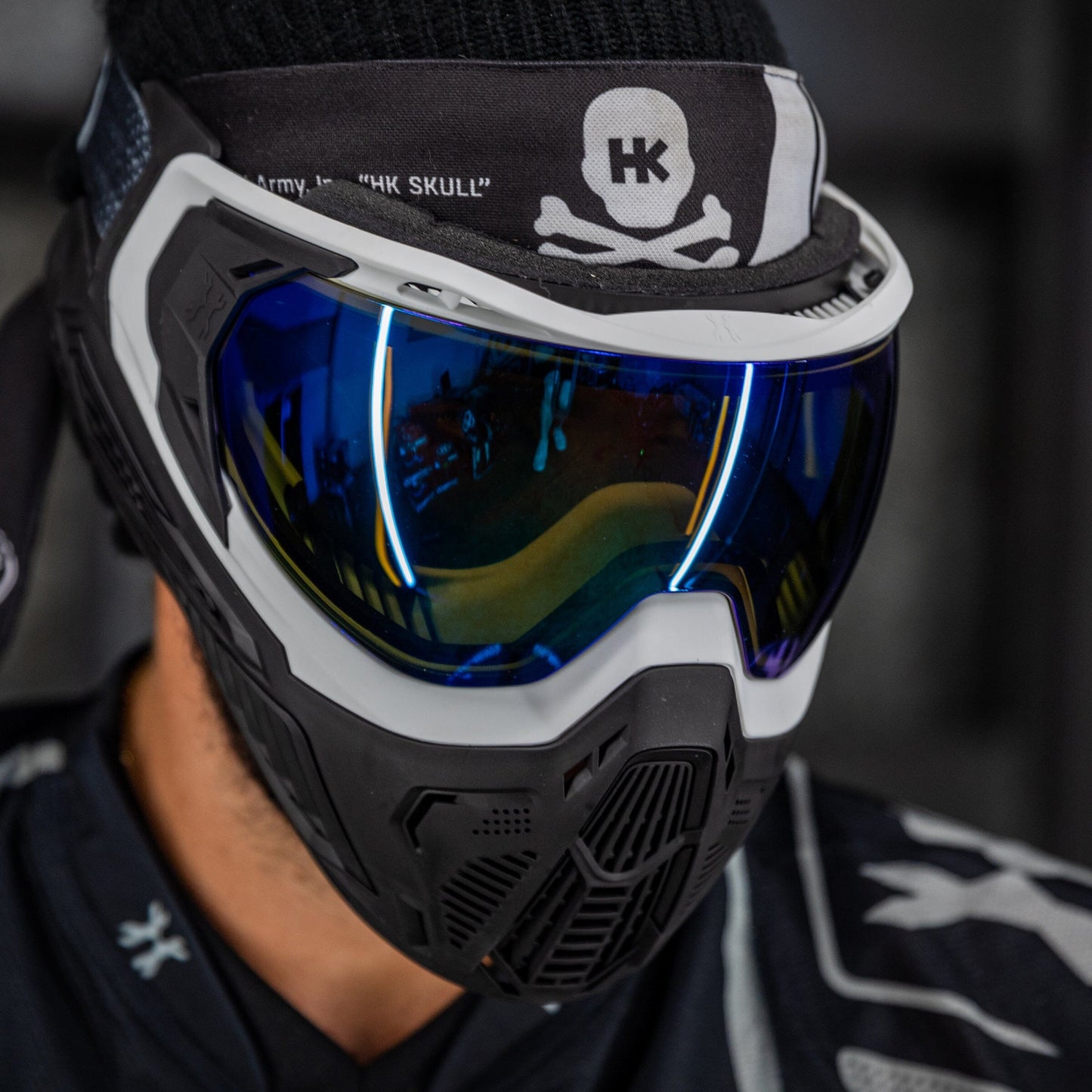 Used SLR Goggle - Tide (White/Black) Arctic Lens Paintball Gun from HK Army Clothing Buy/Sell/Trade Paintball Markers, New Paintball Guns, Paintball Hoppers, Paintball Masks, and Hormesis Headbands