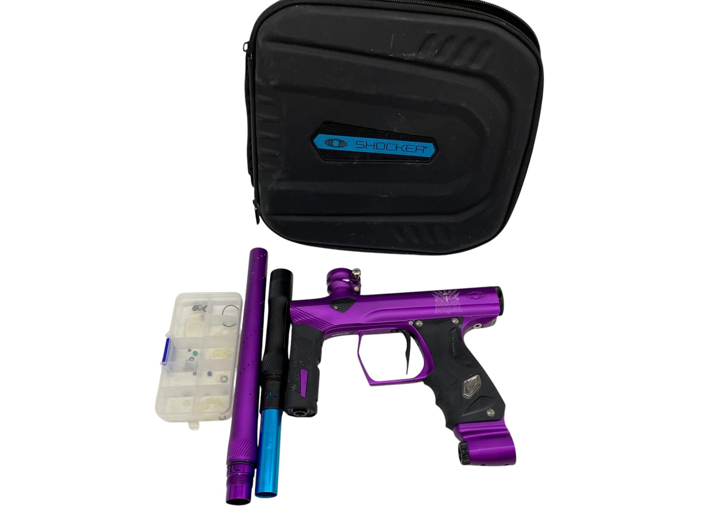 Used Smart Parts Shcoker Era Paintball Gun Purple Paintball Gun from CPXBrosPaintball Buy/Sell/Trade Paintball Markers, New Paintball Guns, Paintball Hoppers, Paintball Masks, and Hormesis Headbands