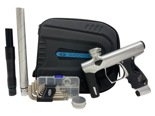 Used Smart Parts Shocker ERA Silver/Black Paintball Gun Paintball Gun from CPXBrosPaintball Buy/Sell/Trade Paintball Markers, New Paintball Guns, Paintball Hoppers, Paintball Masks, and Hormesis Headbands