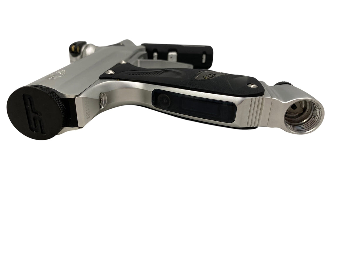 Used Smart Parts Shocker ERA Silver/Black Paintball Gun Paintball Gun from CPXBrosPaintball Buy/Sell/Trade Paintball Markers, New Paintball Guns, Paintball Hoppers, Paintball Masks, and Hormesis Headbands