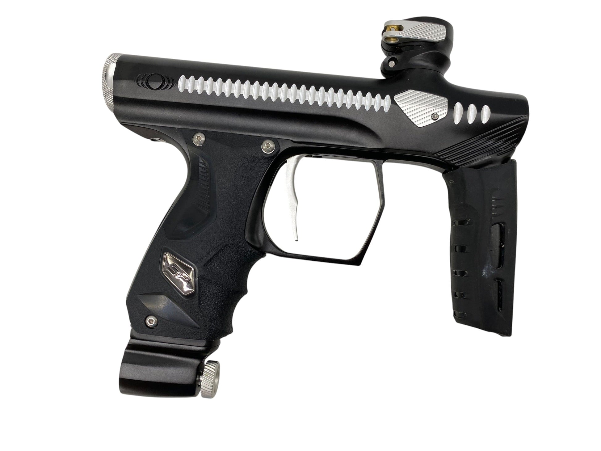 Used Smart Parts Shocker Method Era Paintball Gun Black/Silver Paintball Gun from CPXBrosPaintball Buy/Sell/Trade Paintball Markers, New Paintball Guns, Paintball Hoppers, Paintball Masks, and Hormesis Headbands