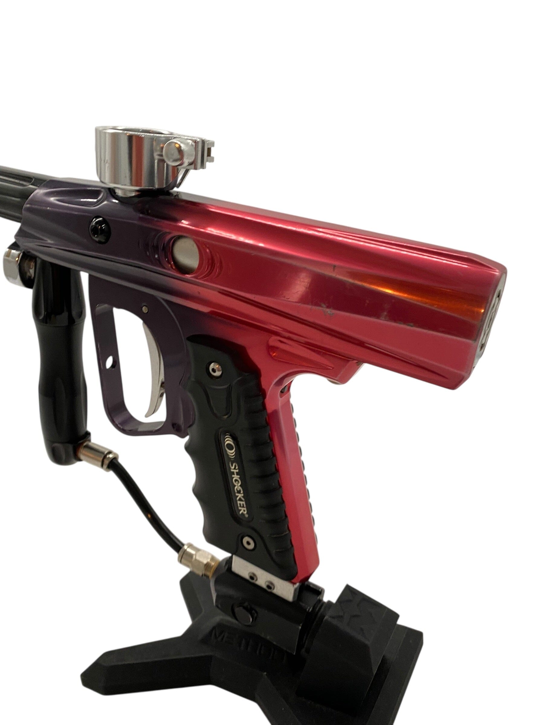 Used Smart Parts Shocker Red to Black Fade Paintball Gun Paintball Gun from CPXBrosPaintball Buy/Sell/Trade Paintball Markers, New Paintball Guns, Paintball Hoppers, Paintball Masks, and Hormesis Headbands