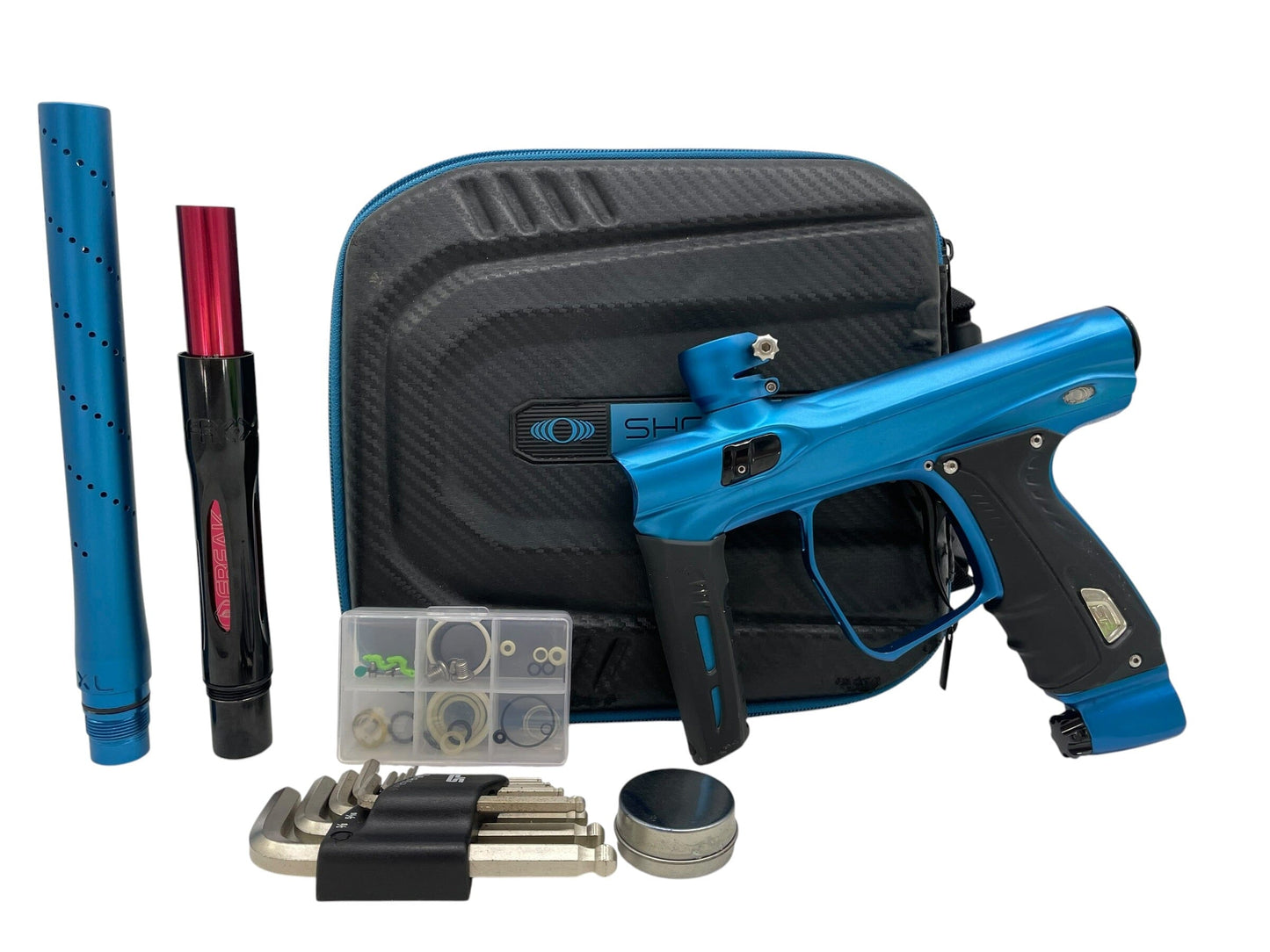 Used Smart Parts Shocker XLS Teal/black Paintball Gun Paintball Gun from CPXBrosPaintball Buy/Sell/Trade Paintball Markers, New Paintball Guns, Paintball Hoppers, Paintball Masks, and Hormesis Headbands