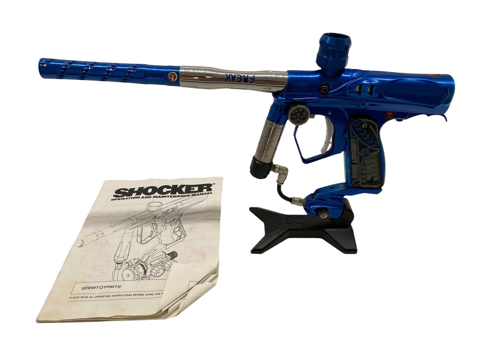 Used Smart Parts Warped Dark Shocker Blue Paintball Gun Paintball Gun from CPXBrosPaintball Buy/Sell/Trade Paintball Markers, New Paintball Guns, Paintball Hoppers, Paintball Masks, and Hormesis Headbands
