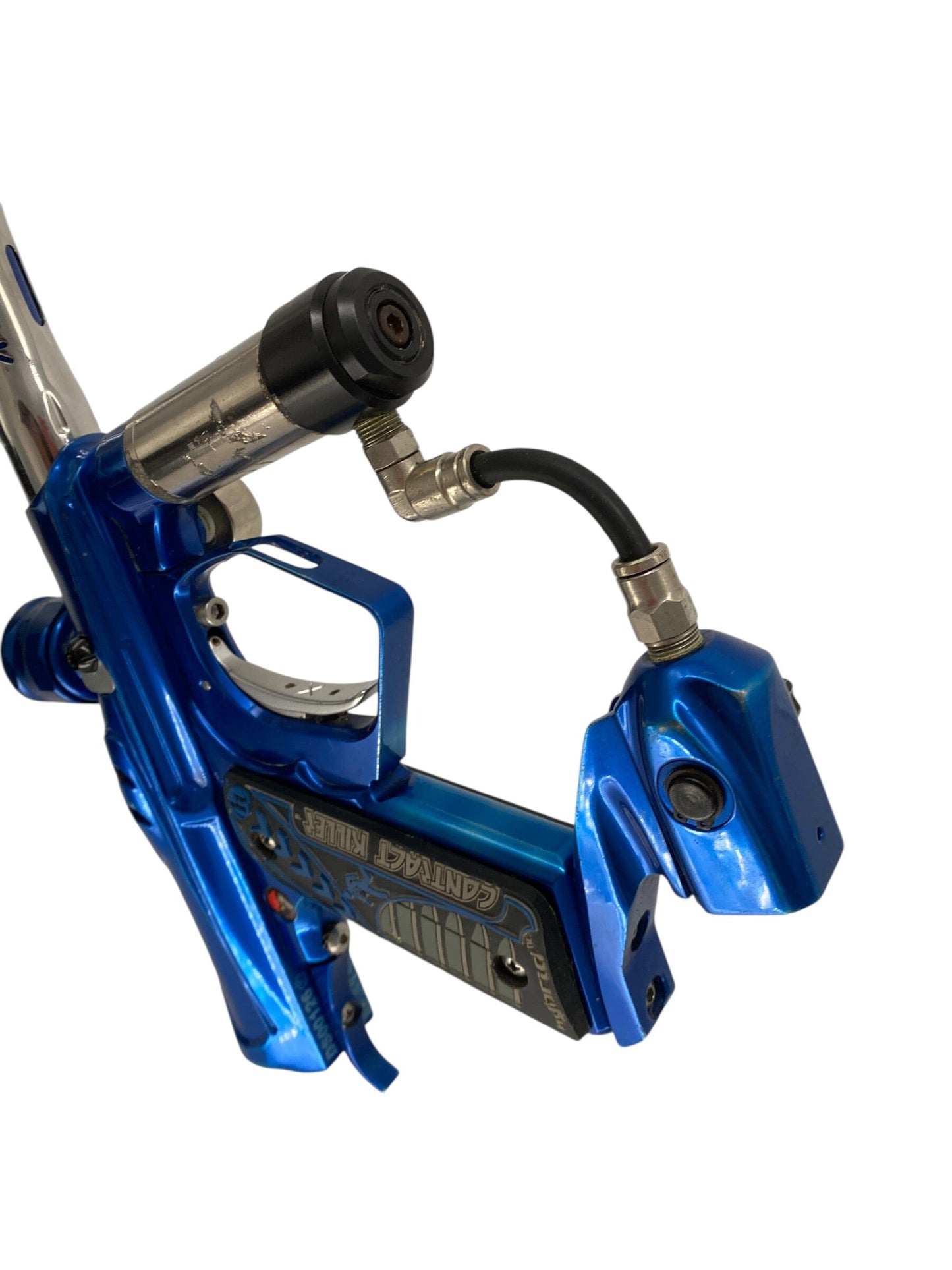 Used Smart Parts Warped Dark Shocker Blue Paintball Gun Paintball Gun from CPXBrosPaintball Buy/Sell/Trade Paintball Markers, New Paintball Guns, Paintball Hoppers, Paintball Masks, and Hormesis Headbands