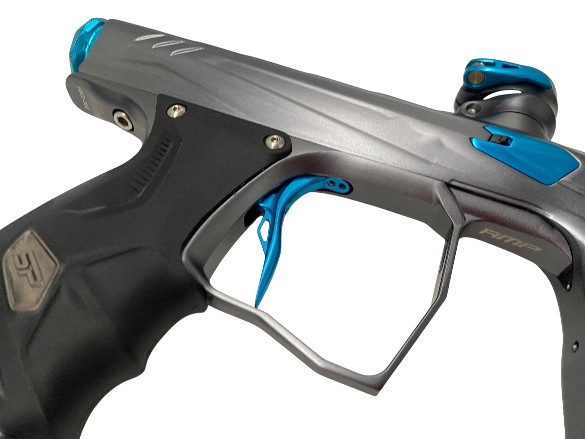Used SP HK ARMY Shocker Amp Grey/Teal Paintball Gun Paintball Gun from CPXBrosPaintball Buy/Sell/Trade Paintball Markers, New Paintball Guns, Paintball Hoppers, Paintball Masks, and Hormesis Headbands