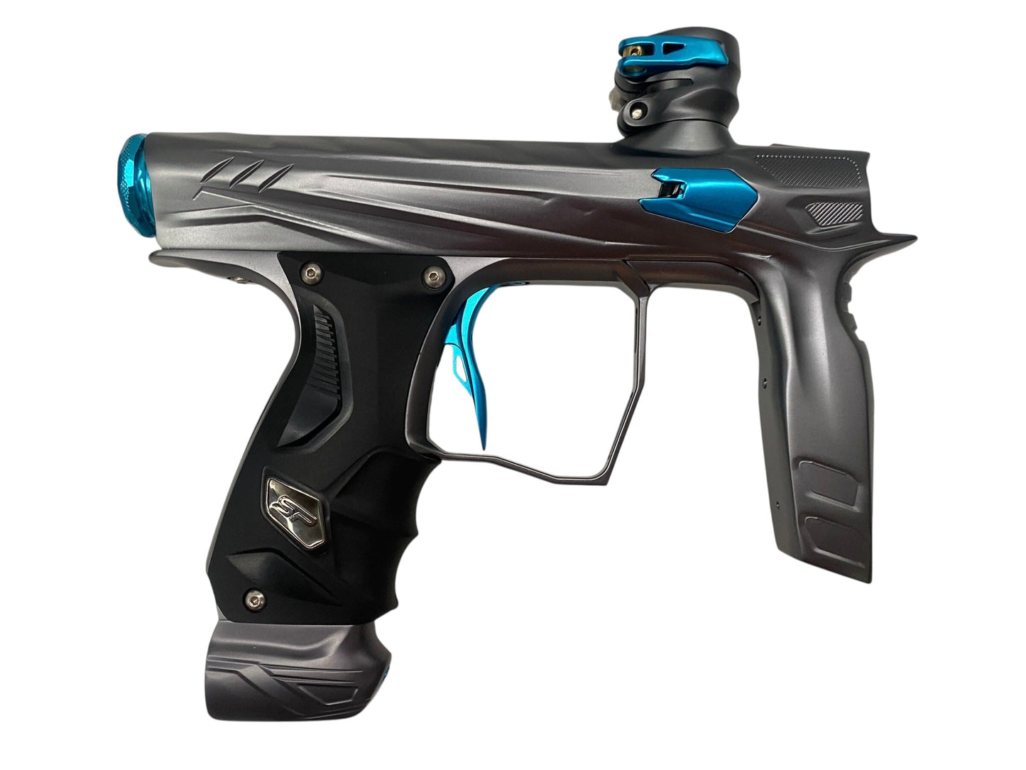 Used SP HK ARMY Shocker Amp Grey/Teal Paintball Gun Paintball Gun from CPXBrosPaintball Buy/Sell/Trade Paintball Markers, New Paintball Guns, Paintball Hoppers, Paintball Masks, and Hormesis Headbands