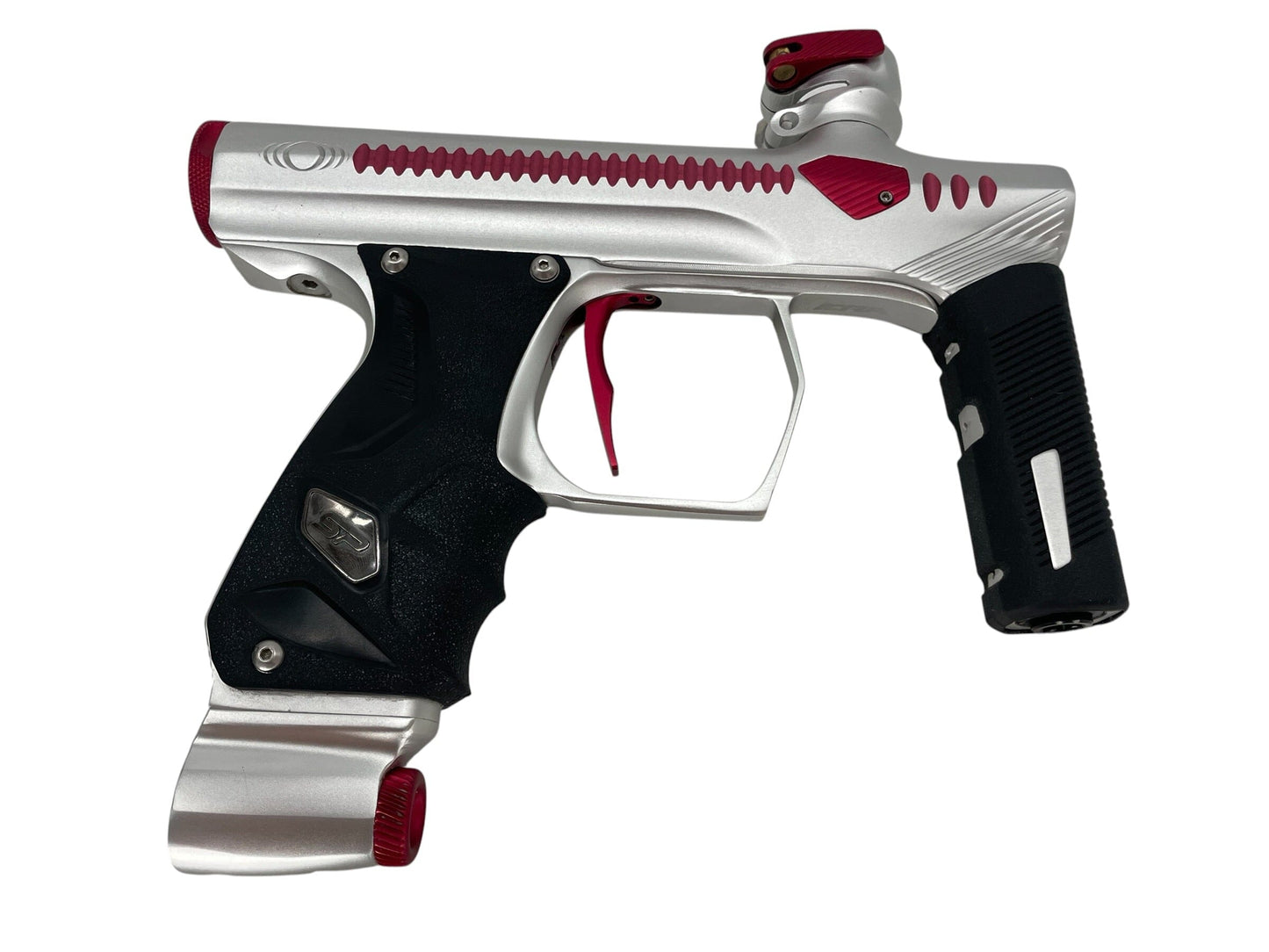Used SP Method Shocker Era Silver/Red Paintball Gun Paintball Gun from CPXBrosPaintball Buy/Sell/Trade Paintball Markers, New Paintball Guns, Paintball Hoppers, Paintball Masks, and Hormesis Headbands