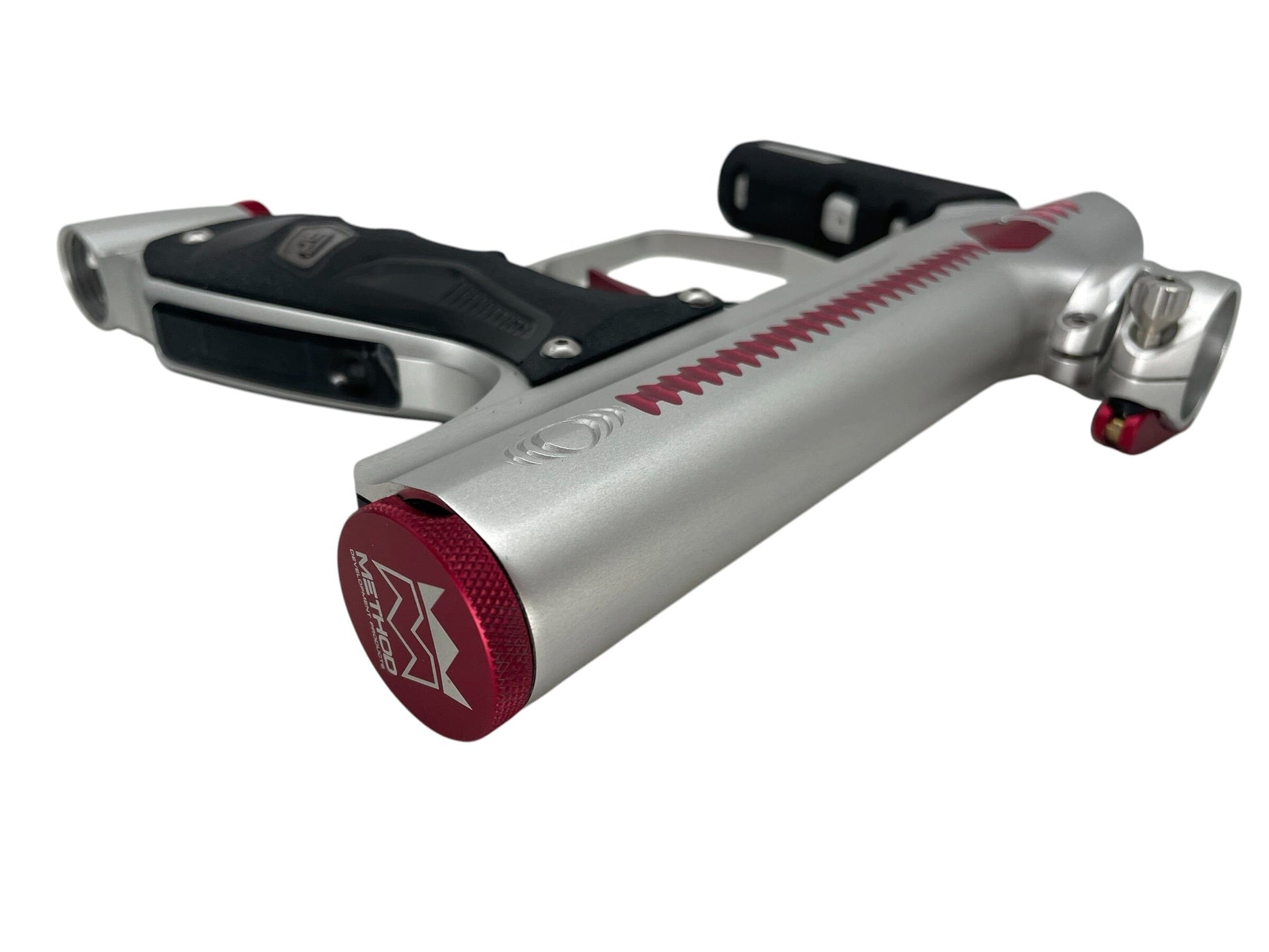 Used SP Method Shocker Era Silver/Red Paintball Gun Paintball Gun from CPXBrosPaintball Buy/Sell/Trade Paintball Markers, New Paintball Guns, Paintball Hoppers, Paintball Masks, and Hormesis Headbands