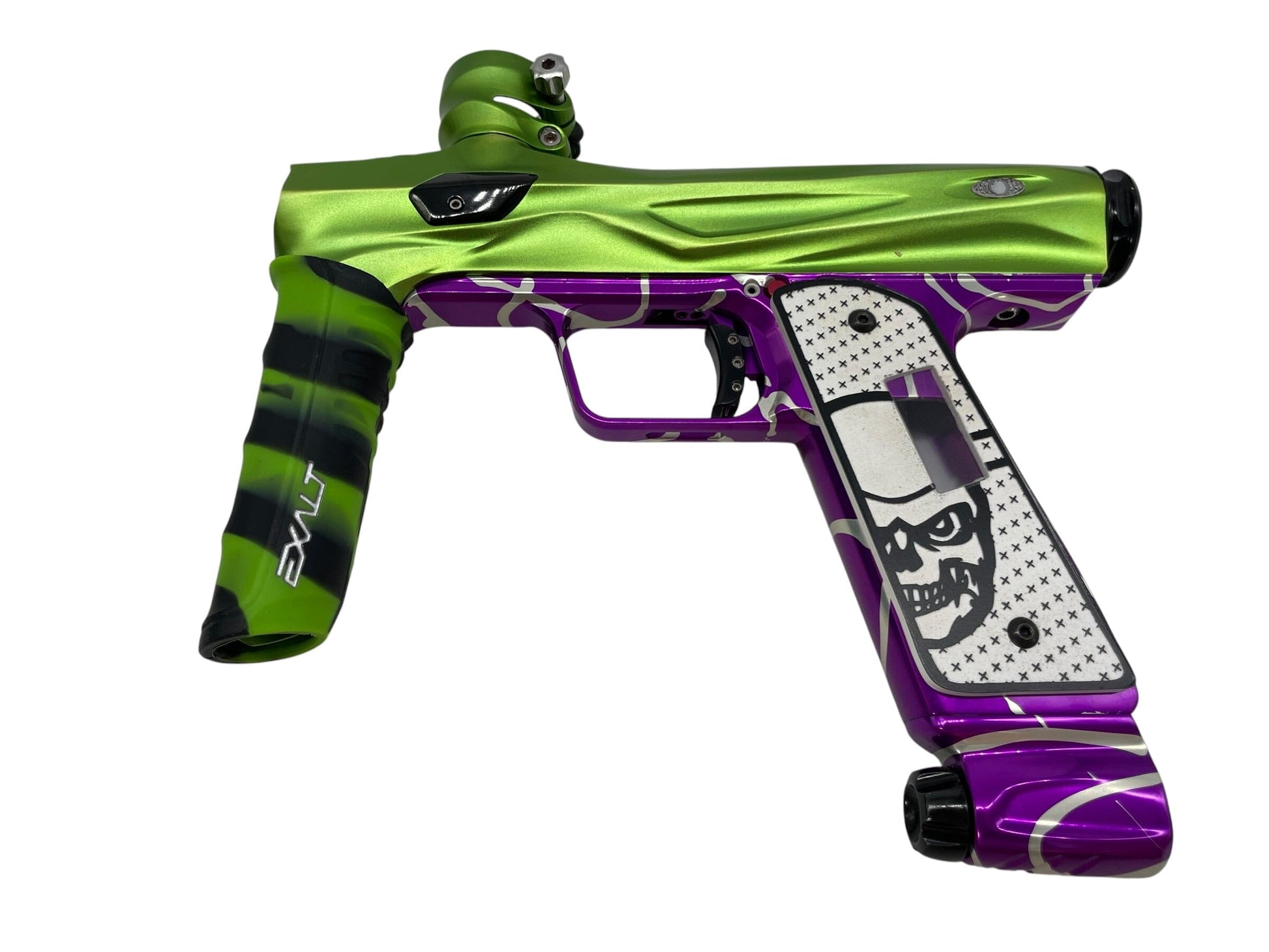 Used SP Shocker Amp Mech Green/Purple Paintball Gun Paintball Gun from CPXBrosPaintball Buy/Sell/Trade Paintball Markers, New Paintball Guns, Paintball Hoppers, Paintball Masks, and Hormesis Headbands