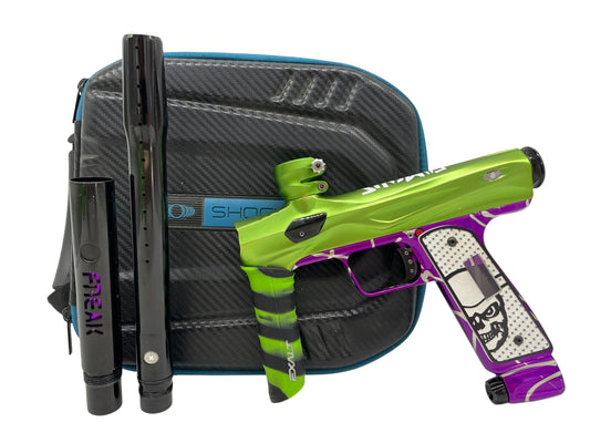 Used SP Shocker Amp Mech Green/Purple Paintball Gun Paintball Gun from CPXBrosPaintball Buy/Sell/Trade Paintball Markers, New Paintball Guns, Paintball Hoppers, Paintball Masks, and Hormesis Headbands