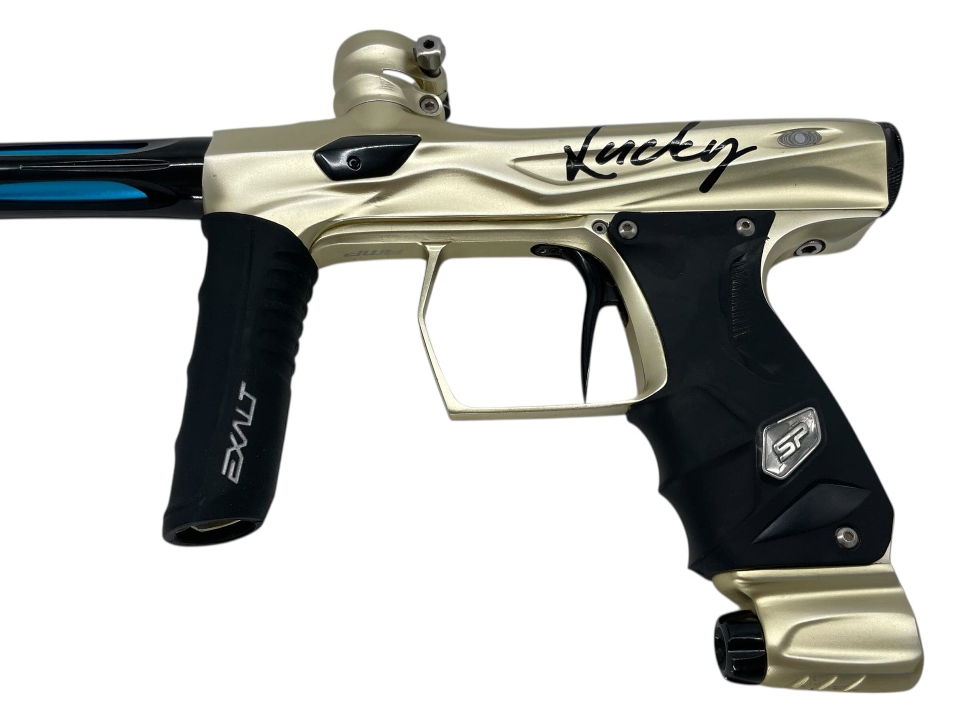 Used SP Shocker Amp Paintball Gun Gold Paintball Gun from CPXBrosPaintball Buy/Sell/Trade Paintball Markers, New Paintball Guns, Paintball Hoppers, Paintball Masks, and Hormesis Headbands