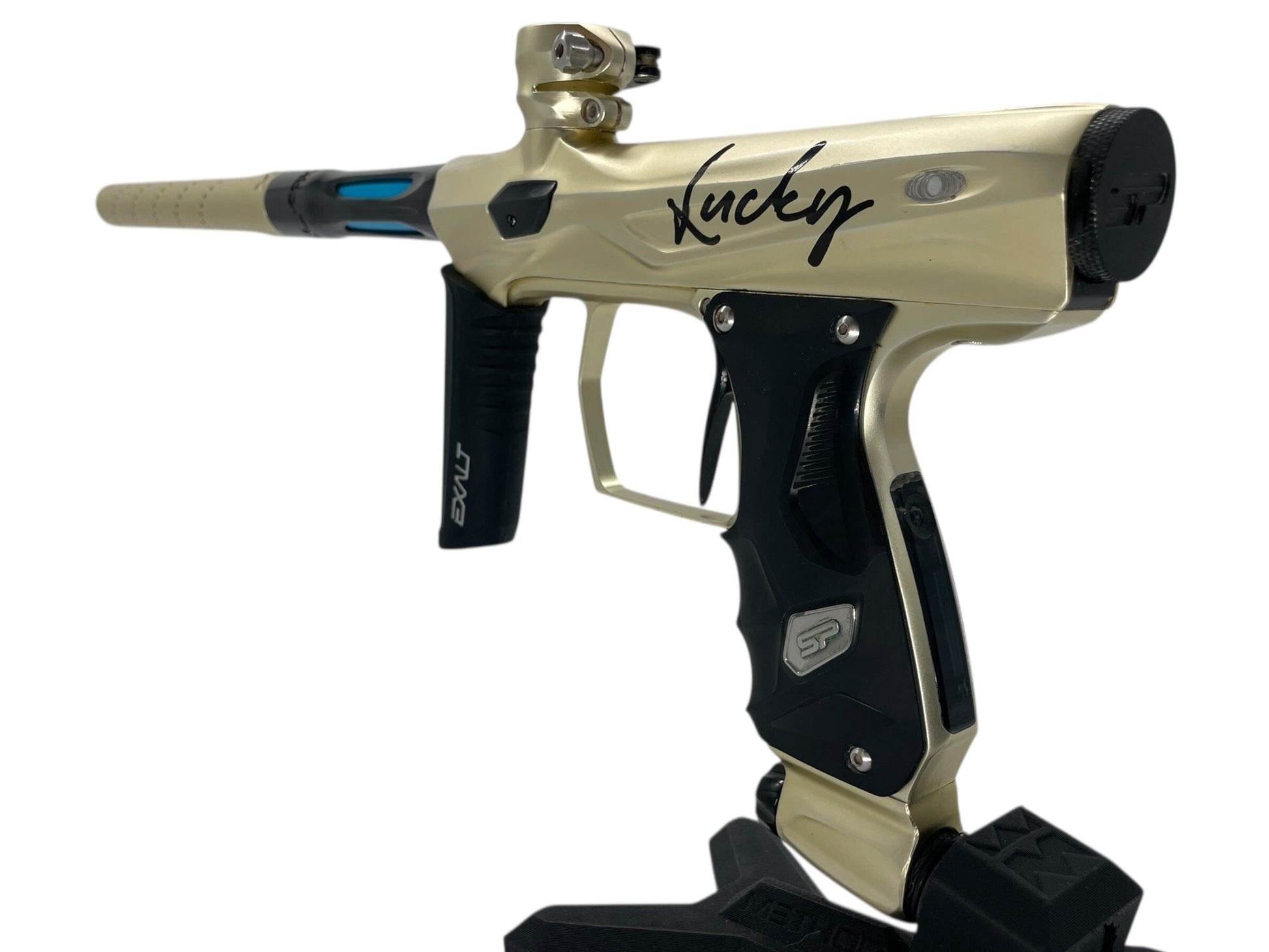Used SP Shocker Amp Paintball Gun Gold Paintball Gun from CPXBrosPaintball Buy/Sell/Trade Paintball Markers, New Paintball Guns, Paintball Hoppers, Paintball Masks, and Hormesis Headbands