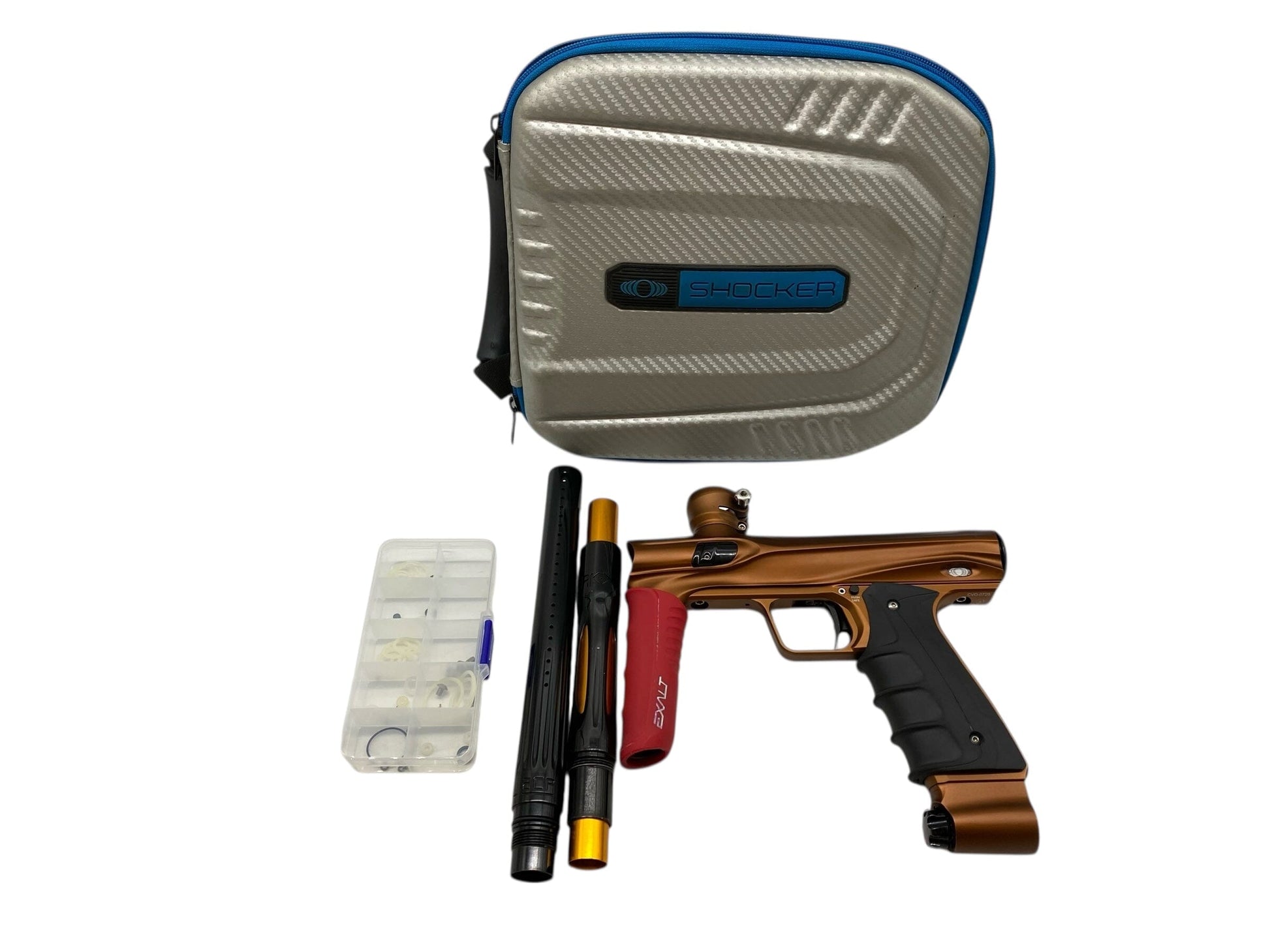 Used Sp Shocker Cvo Mech Paintball Gun Brown Paintball Gun from CPXBrosPaintball Buy/Sell/Trade Paintball Markers, New Paintball Guns, Paintball Hoppers, Paintball Masks, and Hormesis Headbands