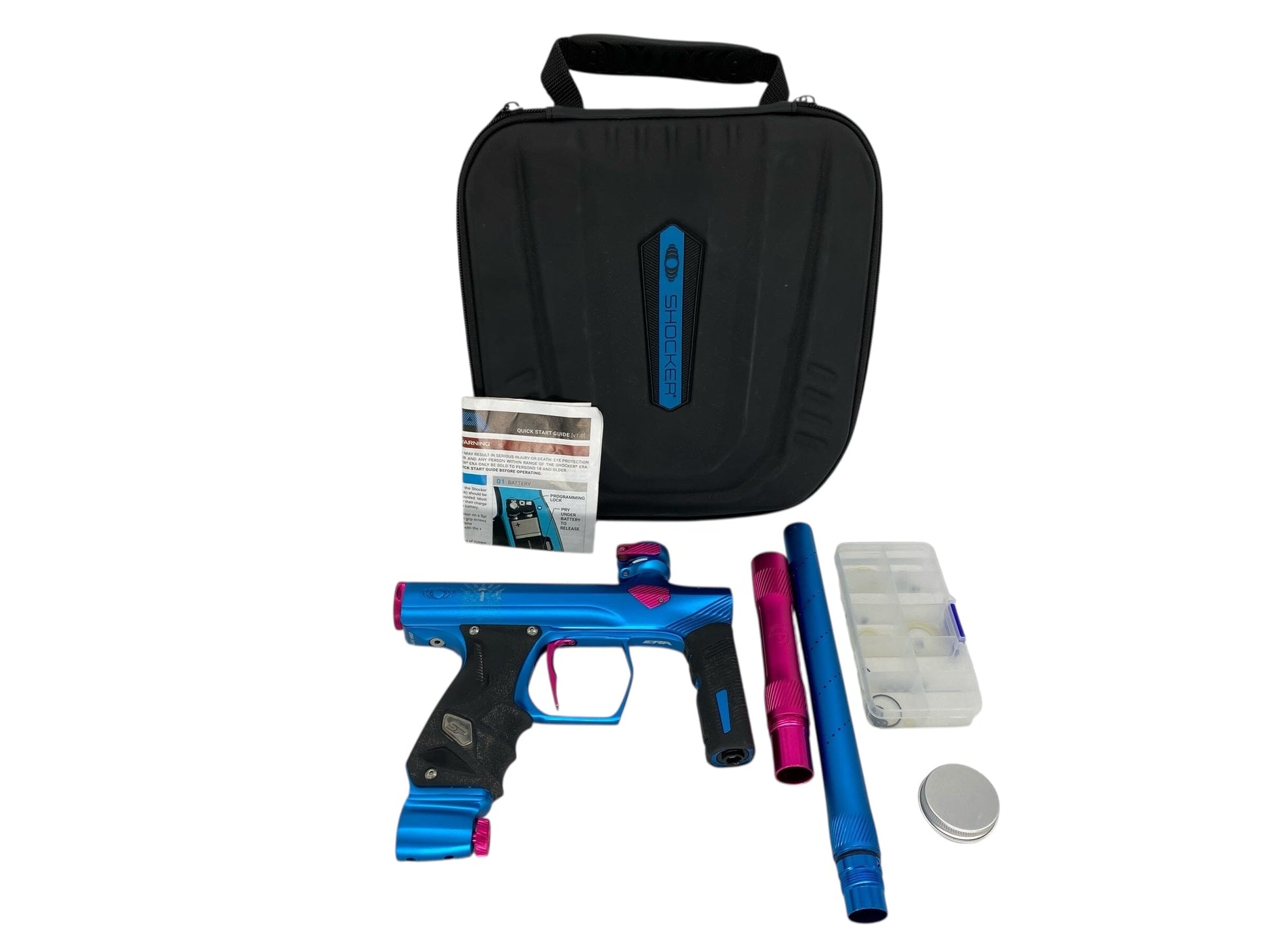 Used Sp Shocker Era Paintball Gun Blue/Pink Paintball Gun from CPXBrosPaintball Buy/Sell/Trade Paintball Markers, New Paintball Guns, Paintball Hoppers, Paintball Masks, and Hormesis Headbands