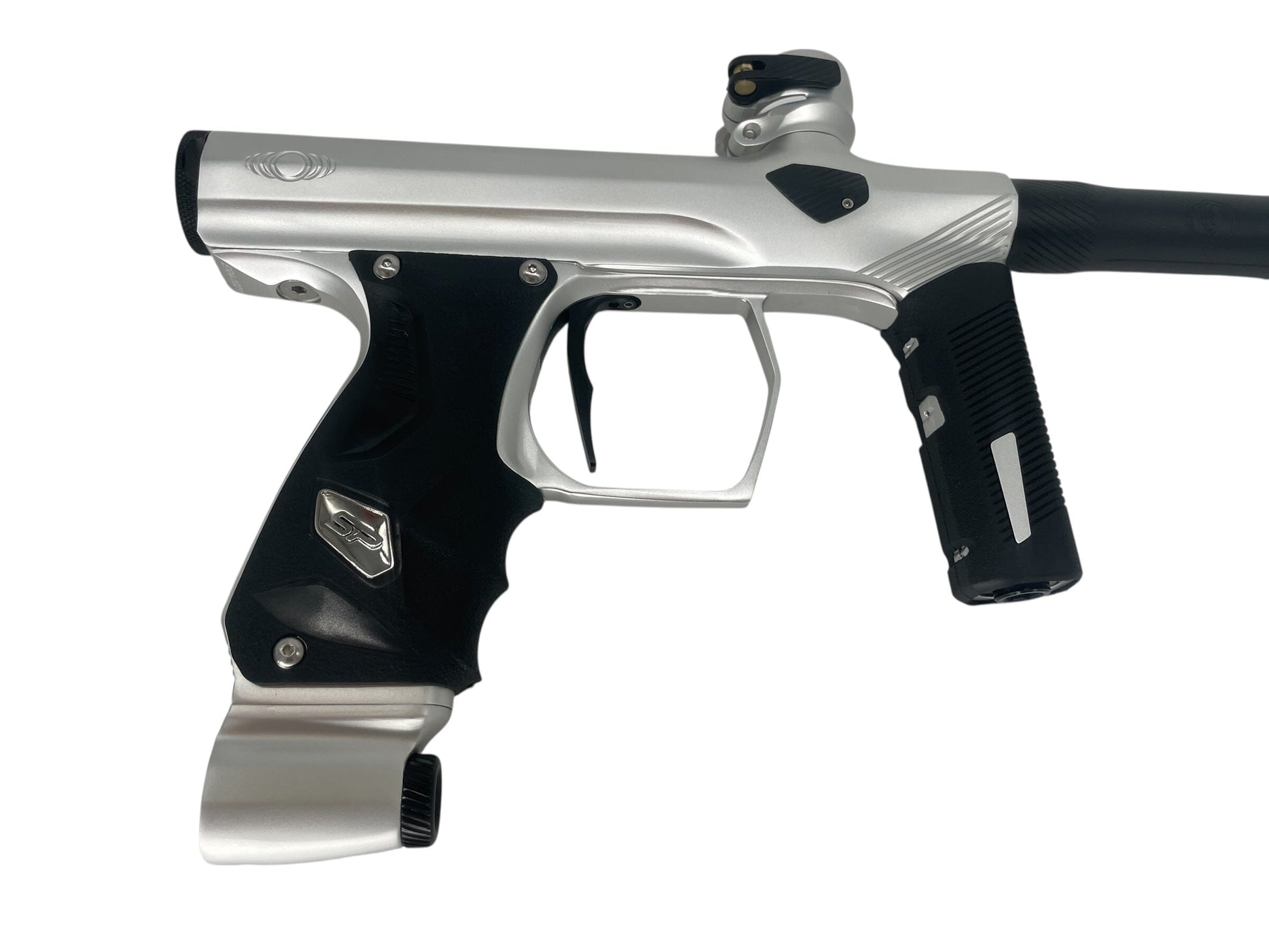 Used Sp Shocker Era Paintball Gun Silver/Black Paintball Gun from CPXBrosPaintball Buy/Sell/Trade Paintball Markers, New Paintball Guns, Paintball Hoppers, Paintball Masks, and Hormesis Headbands
