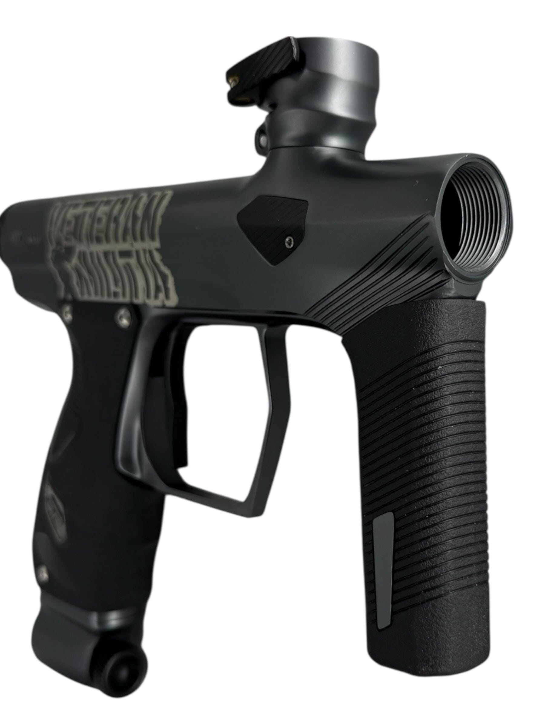 Used Sp Shocker Era Paintball Gun Veteren Militia Grey Paintball Gun from CPXBrosPaintball Buy/Sell/Trade Paintball Markers, New Paintball Guns, Paintball Hoppers, Paintball Masks, and Hormesis Headbands