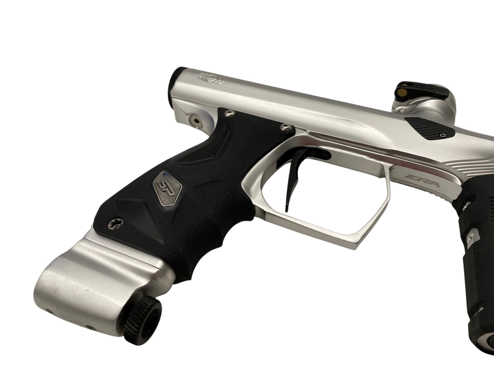 Used SP Shocker ERA Silver/Black Paintball Gun Paintball Gun from CPXBrosPaintball Buy/Sell/Trade Paintball Markers, New Paintball Guns, Paintball Hoppers, Paintball Masks, and Hormesis Headbands