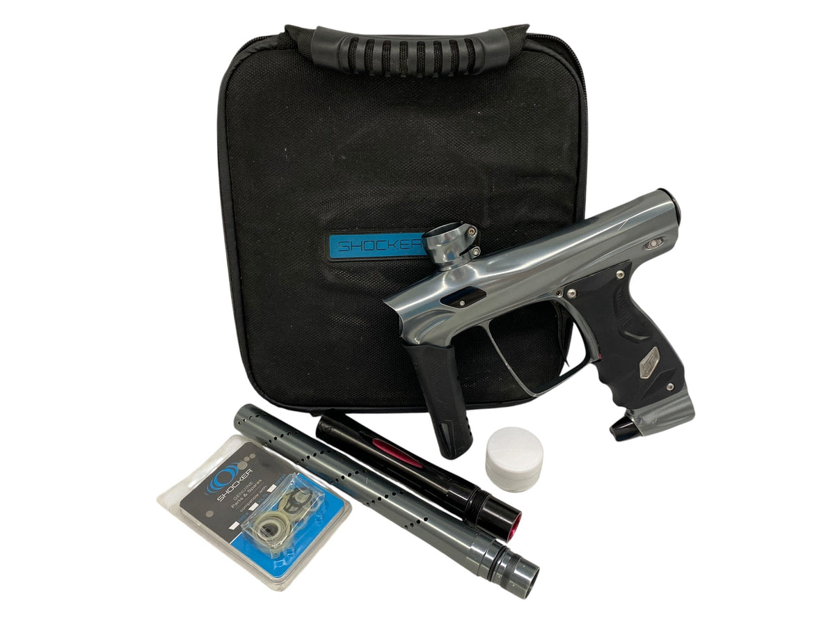 Used SP Shocker RSX Grey/Black Paintball Gun Paintball Gun from CPXBrosPaintball Buy/Sell/Trade Paintball Markers, New Paintball Guns, Paintball Hoppers, Paintball Masks, and Hormesis Headbands