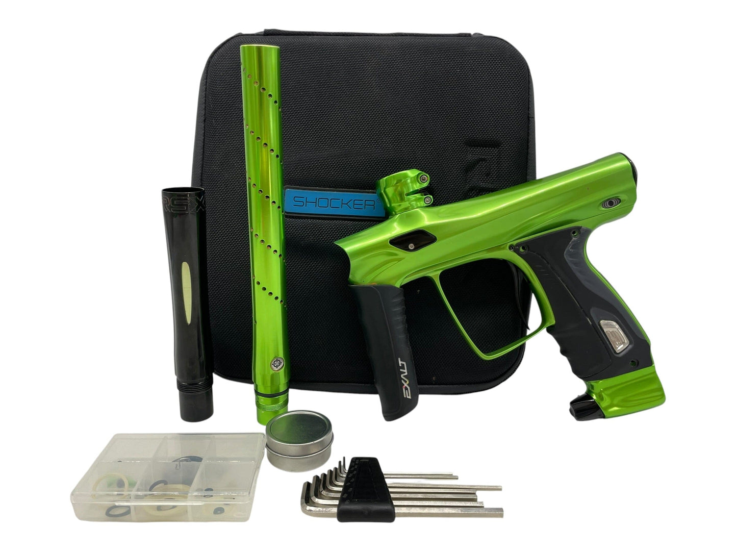 Used SP Shocker RSX Lime Green Paintball Gun Paintball Gun from CPXBrosPaintball Buy/Sell/Trade Paintball Markers, New Paintball Guns, Paintball Hoppers, Paintball Masks, and Hormesis Headbands