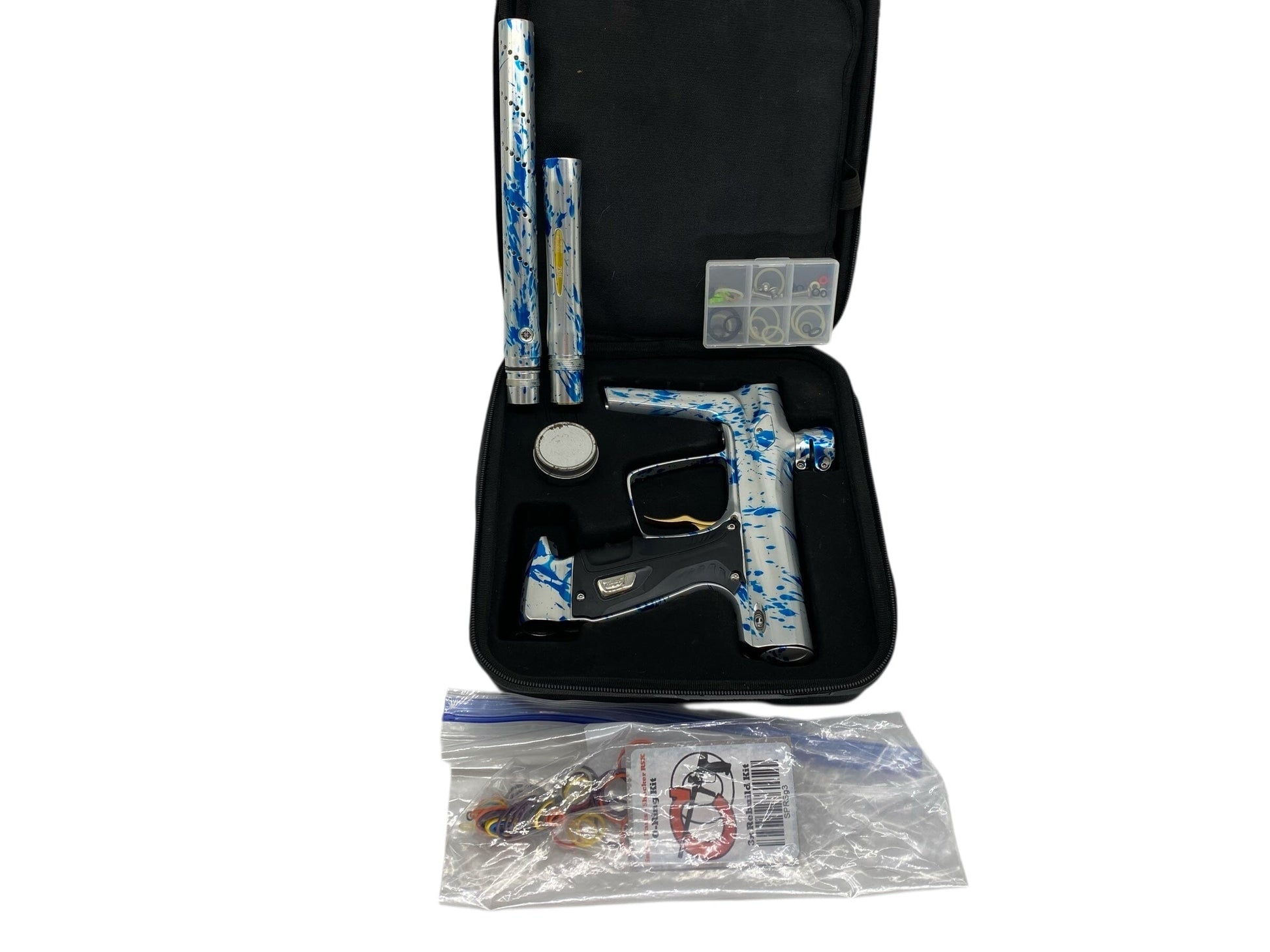 Used Sp Shocker RSX Paintball Gun Silver/Blue Splash Paintball Gun from CPXBrosPaintball Buy/Sell/Trade Paintball Markers, New Paintball Guns, Paintball Hoppers, Paintball Masks, and Hormesis Headbands