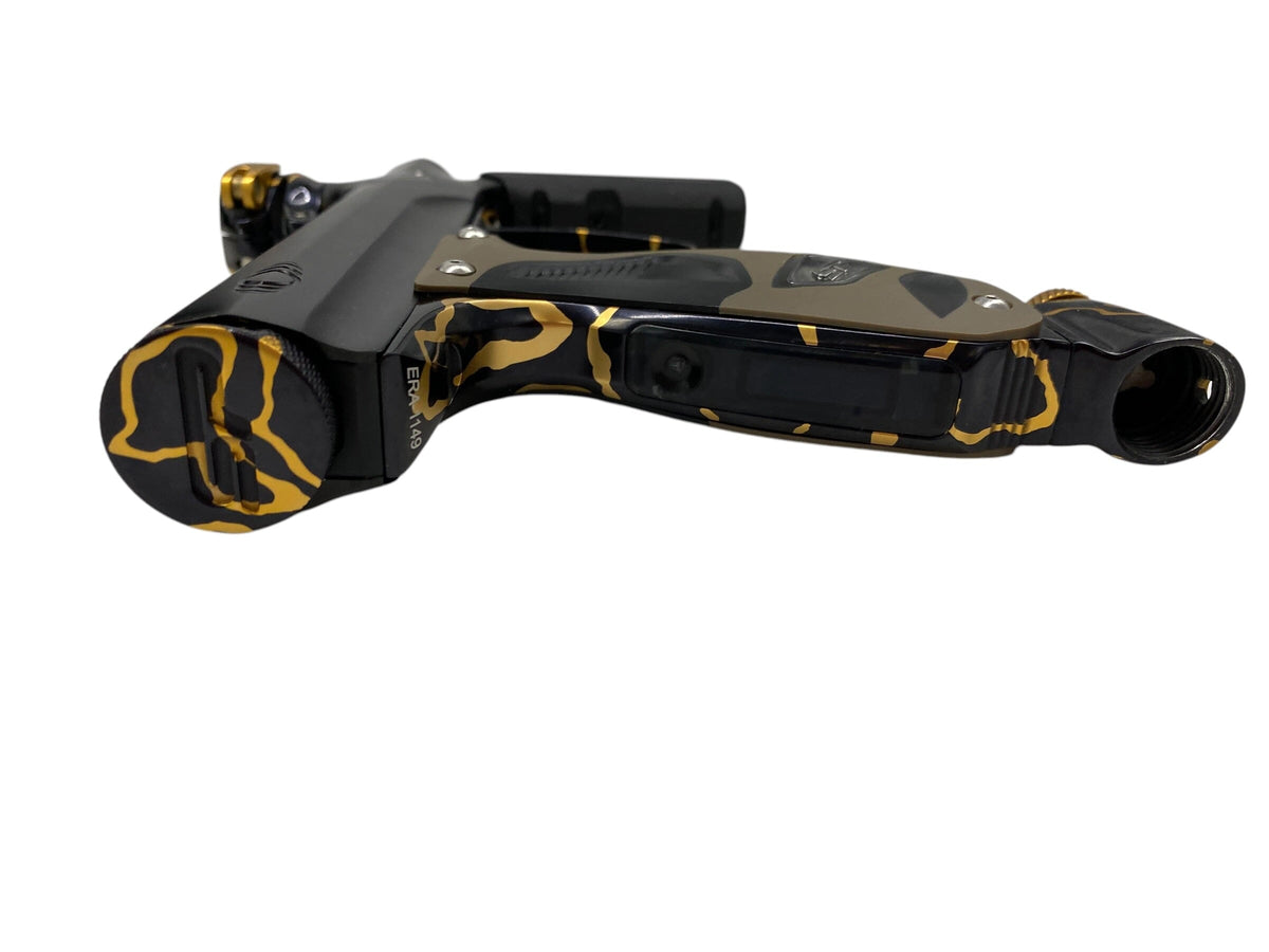 Used SP Smart Parts Shocker Era Black/Liquid Gold Paintball Gun Paintball Gun from CPXBrosPaintball Buy/Sell/Trade Paintball Markers, New Paintball Guns, Paintball Hoppers, Paintball Masks, and Hormesis Headbands