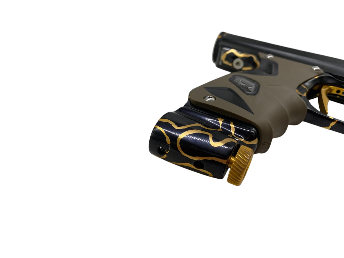 Used SP Smart Parts Shocker Era Black/Liquid Gold Paintball Gun Paintball Gun from CPXBrosPaintball Buy/Sell/Trade Paintball Markers, New Paintball Guns, Paintball Hoppers, Paintball Masks, and Hormesis Headbands