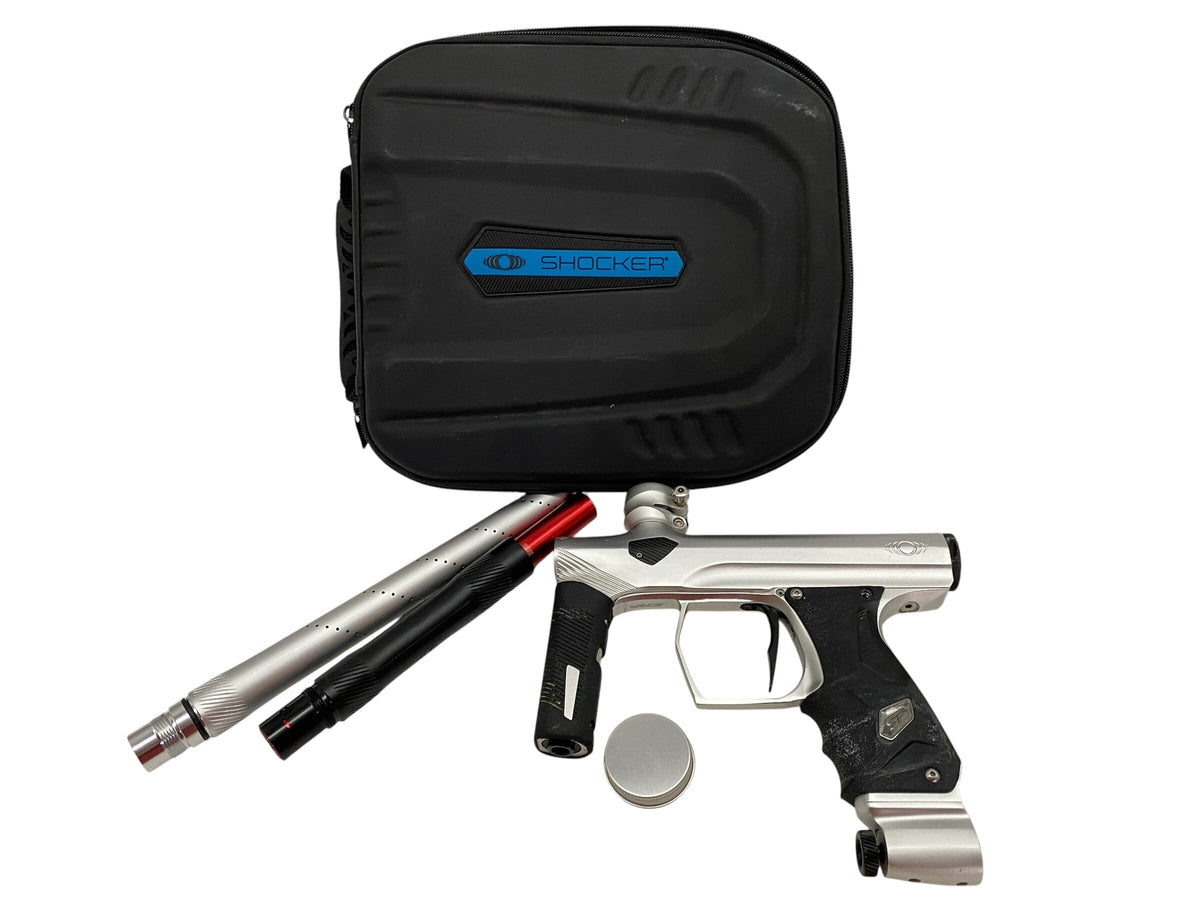 Used SP Smart Parts Shocker Era Silver/Black Paintball Gun Paintball Gun from CPXBrosPaintball Buy/Sell/Trade Paintball Markers, New Paintball Guns, Paintball Hoppers, Paintball Masks, and Hormesis Headbands
