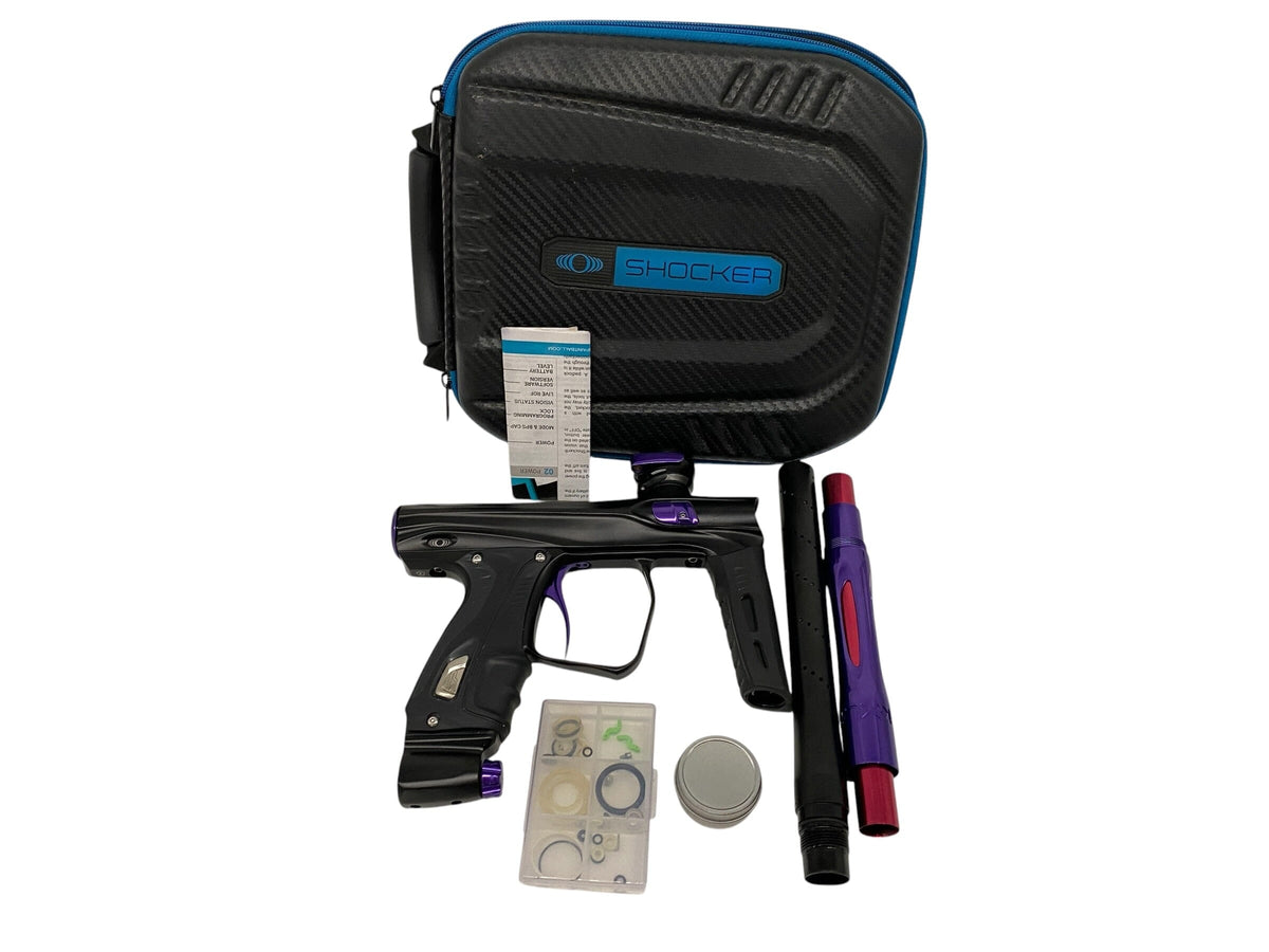 Used SP Smart Parts Shocker XLS Black/Purple Paintball Gun Paintball Gun from CPXBrosPaintball Buy/Sell/Trade Paintball Markers, New Paintball Guns, Paintball Hoppers, Paintball Masks, and Hormesis Headbands