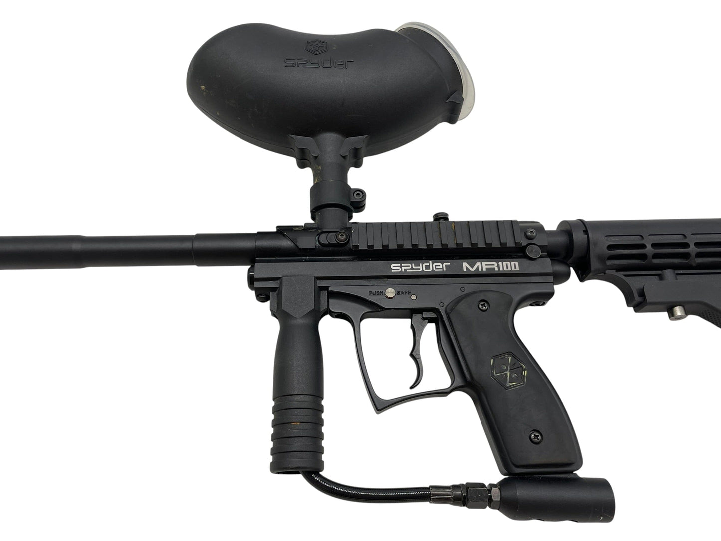 Used Spyder MR100 W/ Hopper & Case Paintball Gun Paintball Gun from CPXBrosPaintball Buy/Sell/Trade Paintball Markers, New Paintball Guns, Paintball Hoppers, Paintball Masks, and Hormesis Headbands