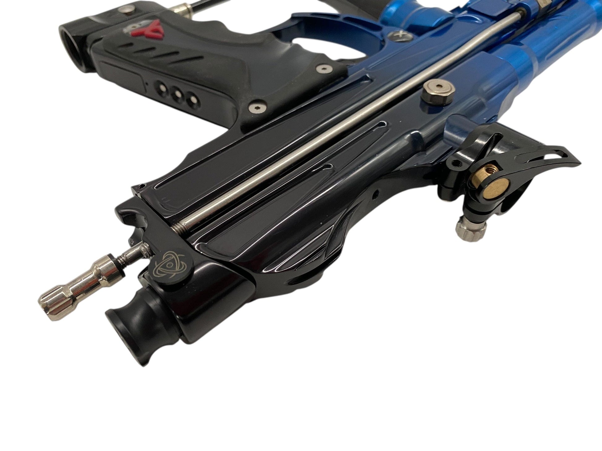 Used System X Autococker E Blade Paintball Gun Blue/Black Fade Paintball Gun from CPXBrosPaintball Buy/Sell/Trade Paintball Markers, New Paintball Guns, Paintball Hoppers, Paintball Masks, and Hormesis Headbands