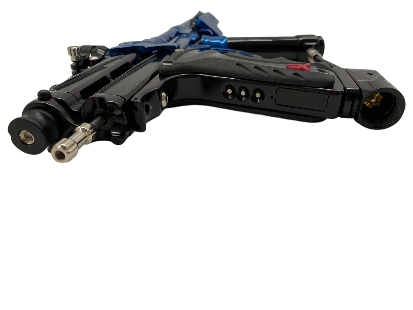 Used System X Autococker E Blade Paintball Gun Blue/Black Fade Paintball Gun from CPXBrosPaintball Buy/Sell/Trade Paintball Markers, New Paintball Guns, Paintball Hoppers, Paintball Masks, and Hormesis Headbands