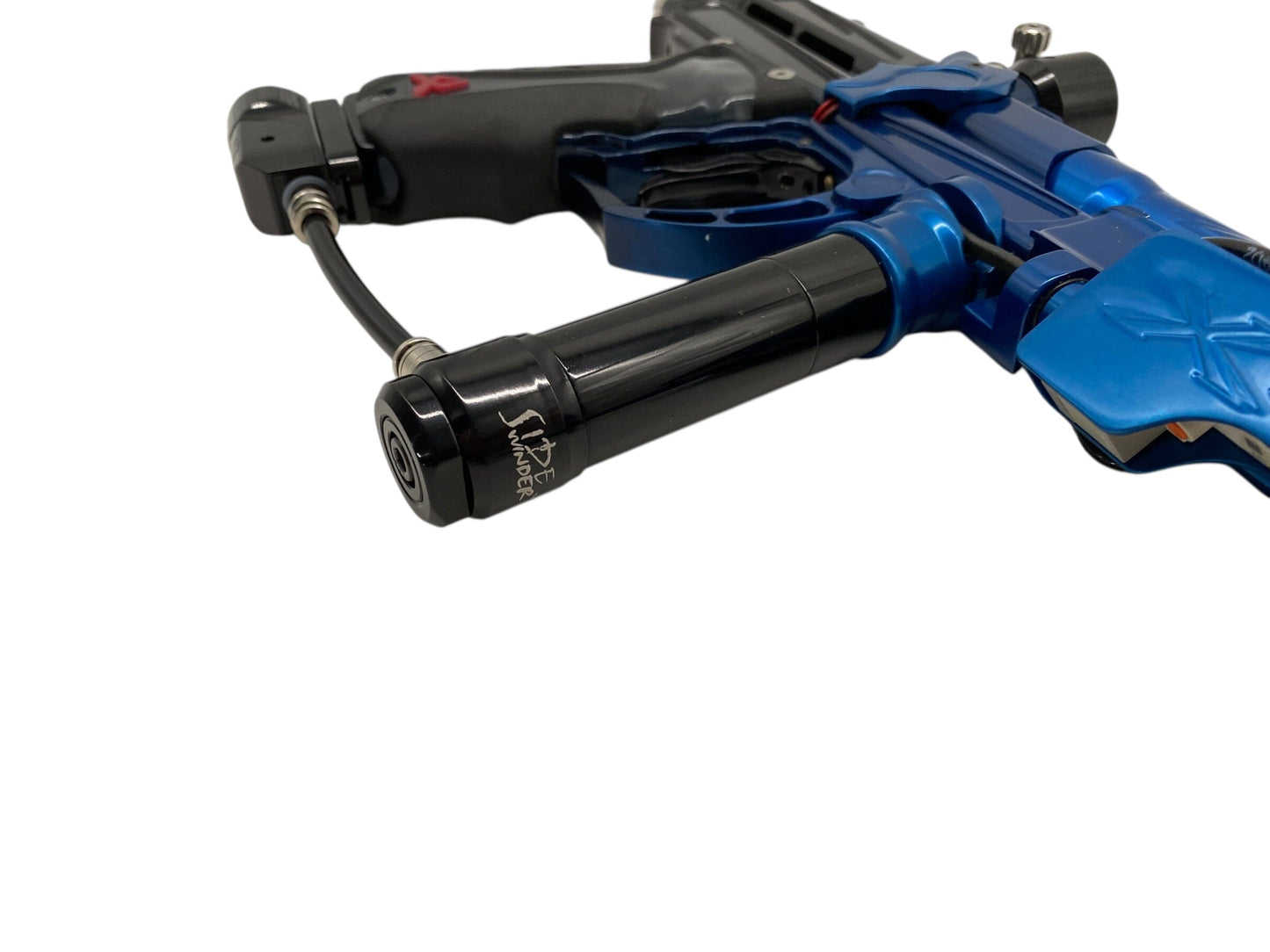 Used System X Autococker E Blade Paintball Gun Blue/Black Fade Paintball Gun from CPXBrosPaintball Buy/Sell/Trade Paintball Markers, New Paintball Guns, Paintball Hoppers, Paintball Masks, and Hormesis Headbands