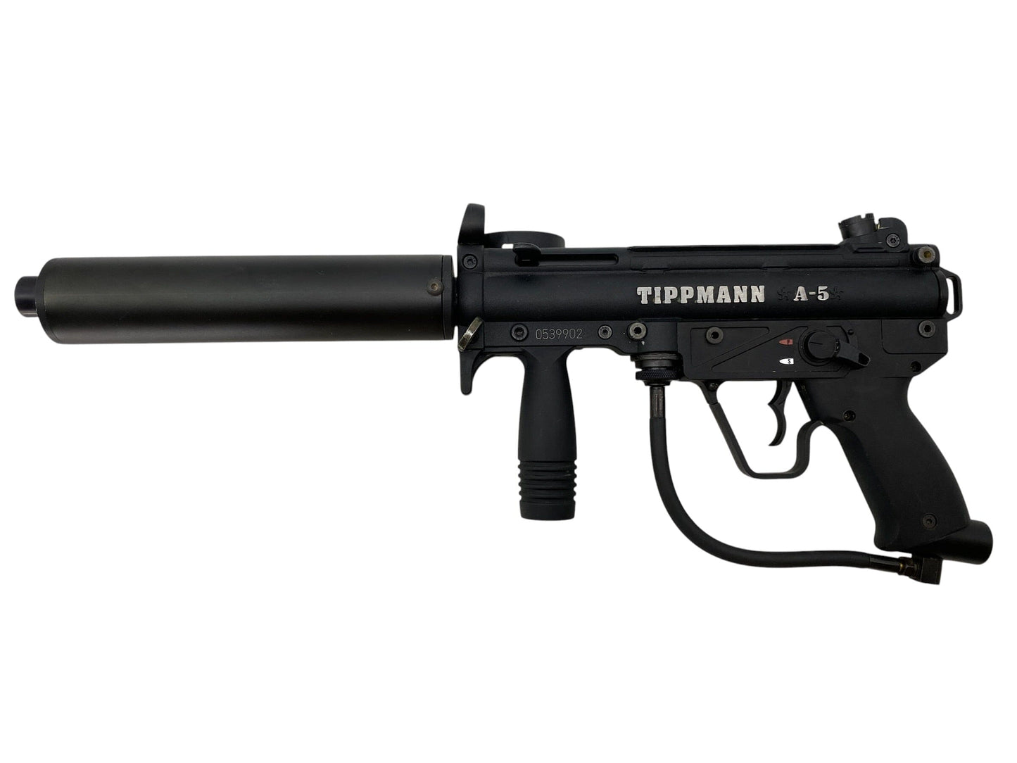 Used Tippmann A-5 Flatline Barrel + Double Trigger Paintball Gun Paintball Gun from CPXBrosPaintball Buy/Sell/Trade Paintball Markers, New Paintball Guns, Paintball Hoppers, Paintball Masks, and Hormesis Headbands
