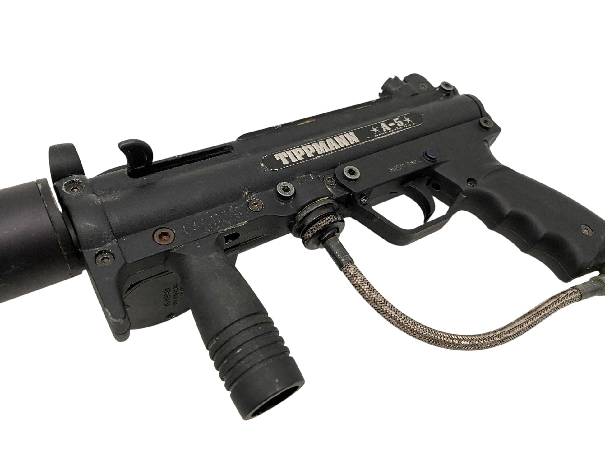 Used Tippmann A-5 FlatLine Barrel Paintball Gun Paintball Gun from CPXBrosPaintball Buy/Sell/Trade Paintball Markers, New Paintball Guns, Paintball Hoppers, Paintball Masks, and Hormesis Headbands
