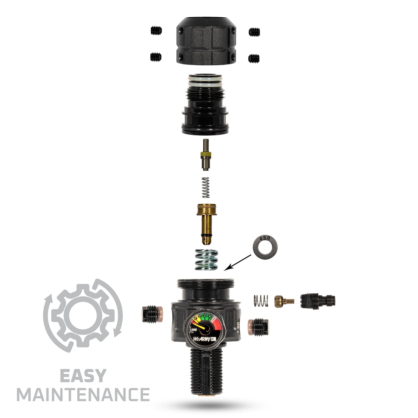 Used Turbine Pro Regulator - Adjustable & Rotational - Black Paintball Gun from HK Army Clothing Buy/Sell/Trade Paintball Markers, New Paintball Guns, Paintball Hoppers, Paintball Masks, and Hormesis Headbands