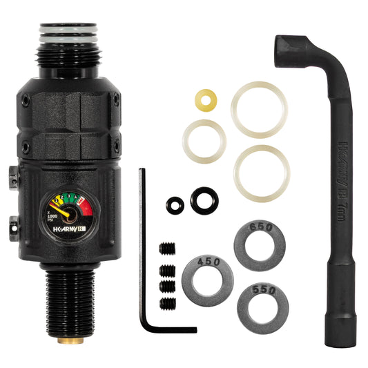 Used Turbine Pro Regulator - Long Body - Adjustable & Rotational - Black Paintball Gun from HK Army Clothing Buy/Sell/Trade Paintball Markers, New Paintball Guns, Paintball Hoppers, Paintball Masks, and Hormesis Headbands
