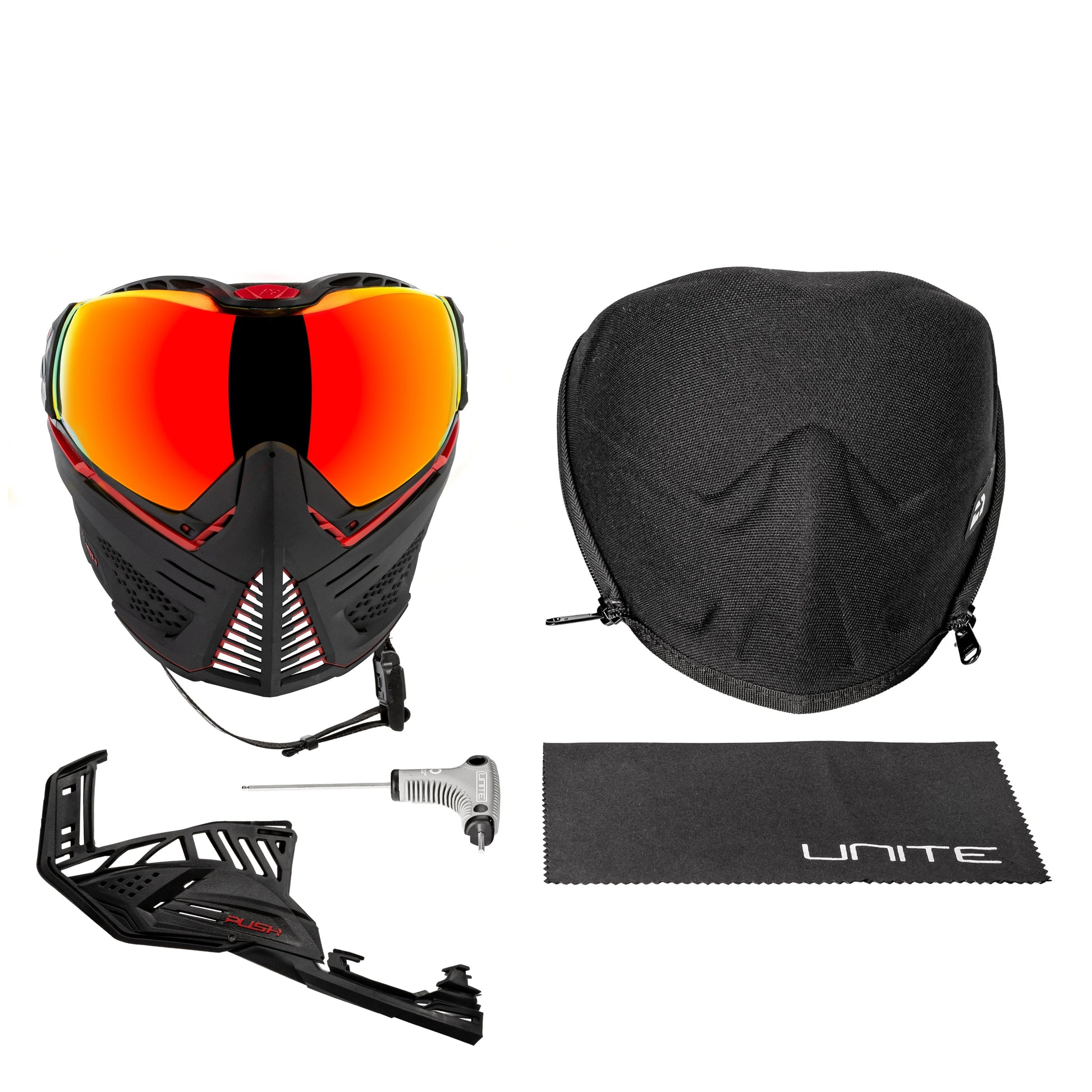 Used Unite Goggle Mk II - Legion (Black/Red) - Red Lens Paintball Gun from HK Army Clothing Buy/Sell/Trade Paintball Markers, New Paintball Guns, Paintball Hoppers, Paintball Masks, and Hormesis Headbands