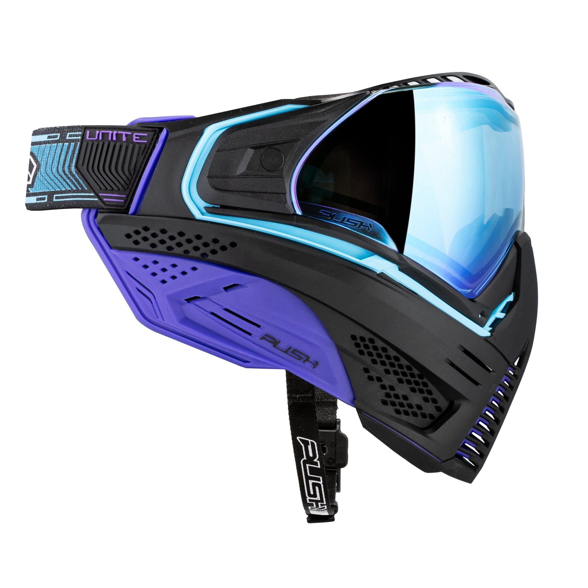 Used Unite Goggle Mk II - Nebula (Black/Turq/Purple) - Blue Lens Paintball Gun from HK Army Clothing Buy/Sell/Trade Paintball Markers, New Paintball Guns, Paintball Hoppers, Paintball Masks, and Hormesis Headbands