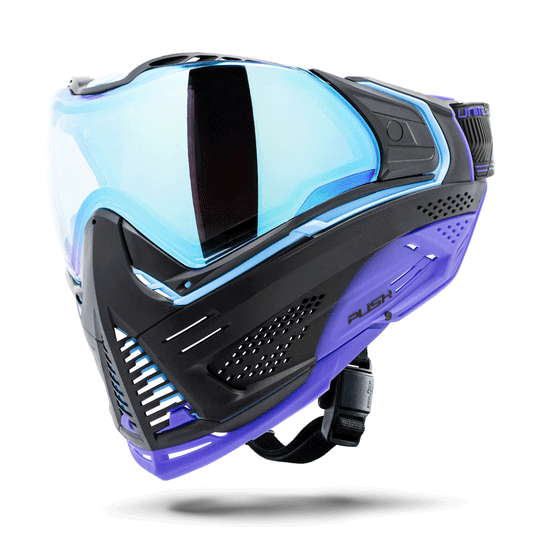 Used Unite Goggle Mk II - Nebula (Black/Turq/Purple) - Blue Lens Paintball Gun from HK Army Clothing Buy/Sell/Trade Paintball Markers, New Paintball Guns, Paintball Hoppers, Paintball Masks, and Hormesis Headbands