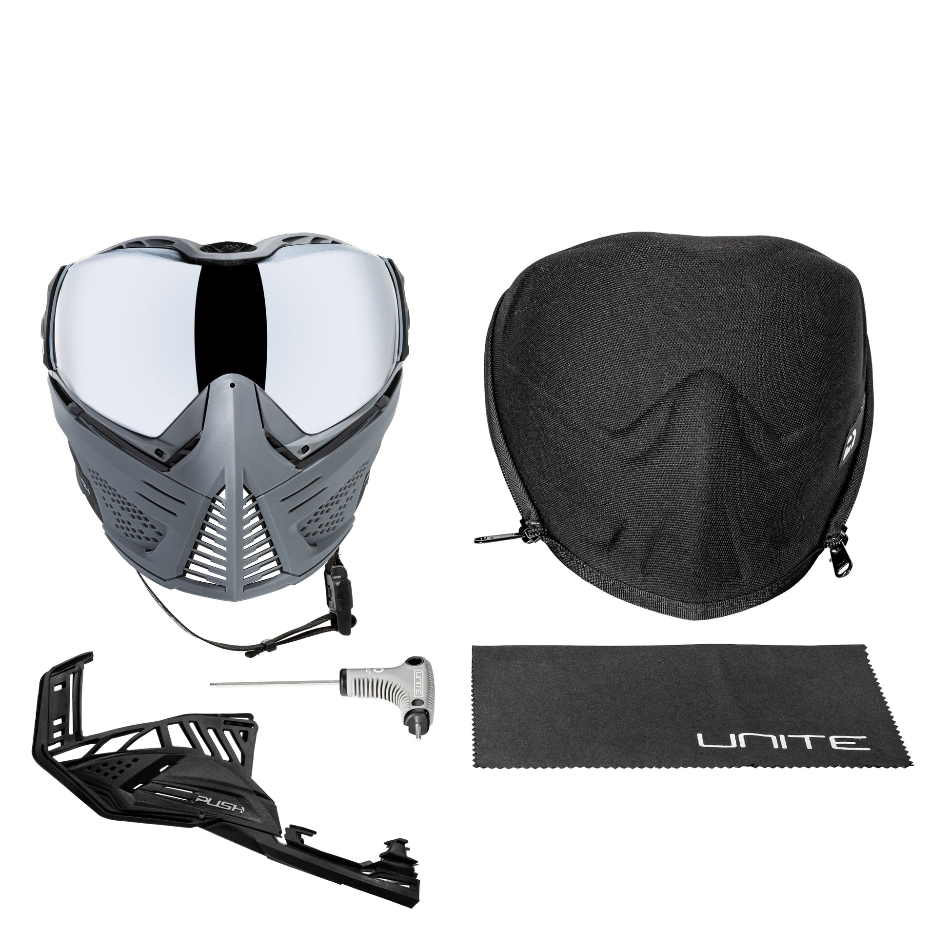 Used Unite Goggle Mk II - Nomad (Grey/Black) - Silver Lens Paintball Gun from HK Army Clothing Buy/Sell/Trade Paintball Markers, New Paintball Guns, Paintball Hoppers, Paintball Masks, and Hormesis Headbands