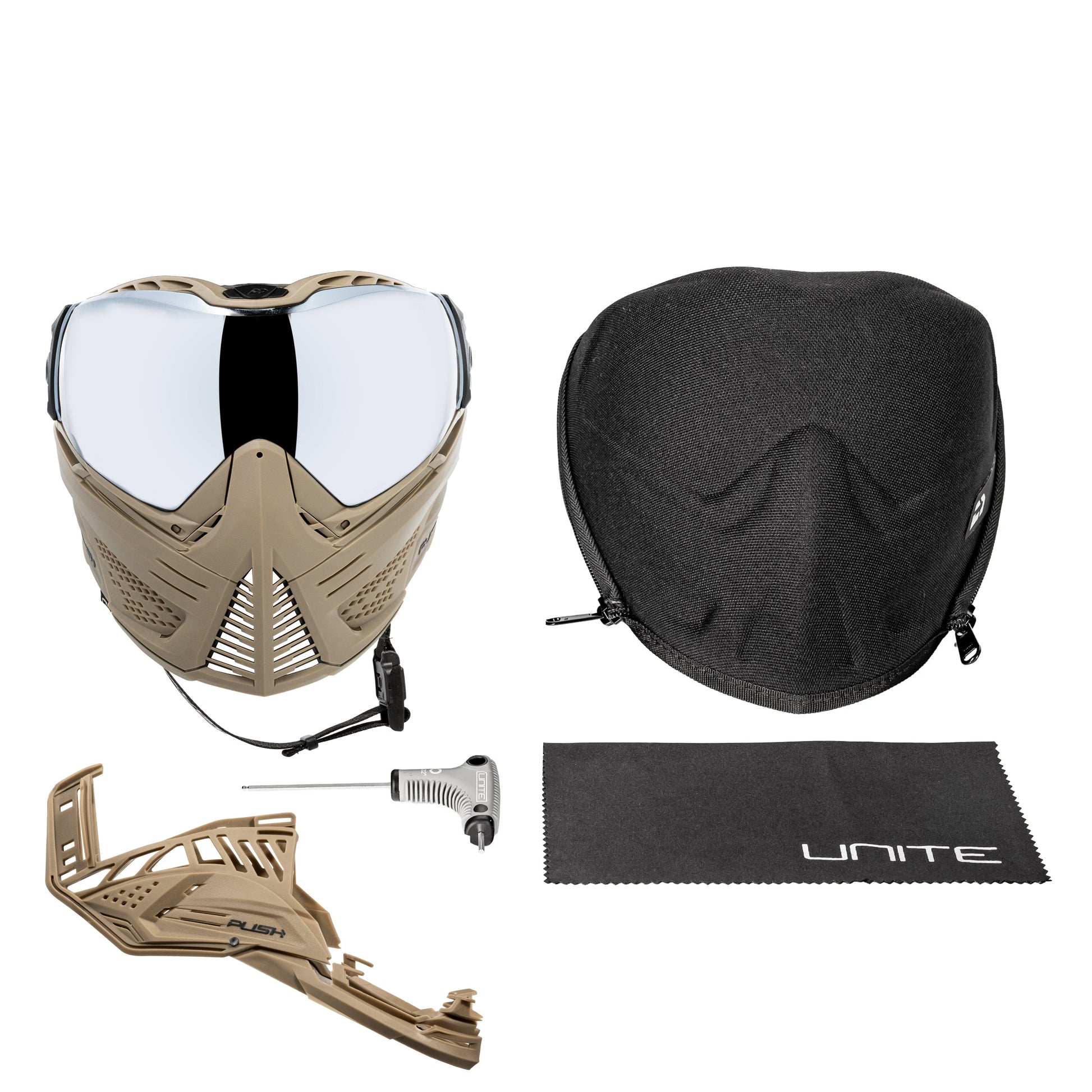Used Unite Goggle Mk II - Outlaw (Tan/Tan) - Silver Lens Paintball Gun from HK Army Clothing Buy/Sell/Trade Paintball Markers, New Paintball Guns, Paintball Hoppers, Paintball Masks, and Hormesis Headbands