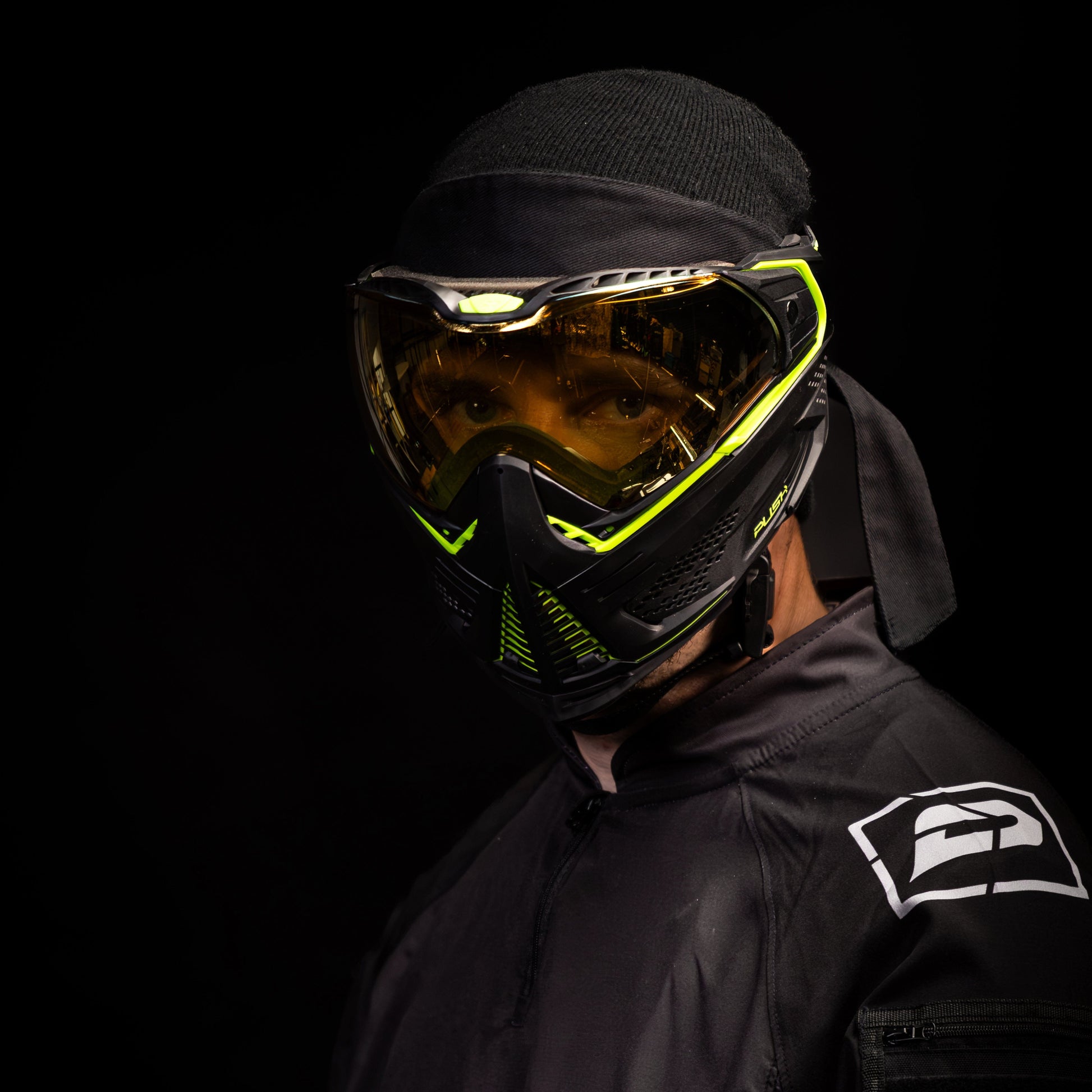 Used Unite Goggle Mk II - Reactor (Black/Green) - Gold Lens Paintball Gun from HK Army Clothing Buy/Sell/Trade Paintball Markers, New Paintball Guns, Paintball Hoppers, Paintball Masks, and Hormesis Headbands