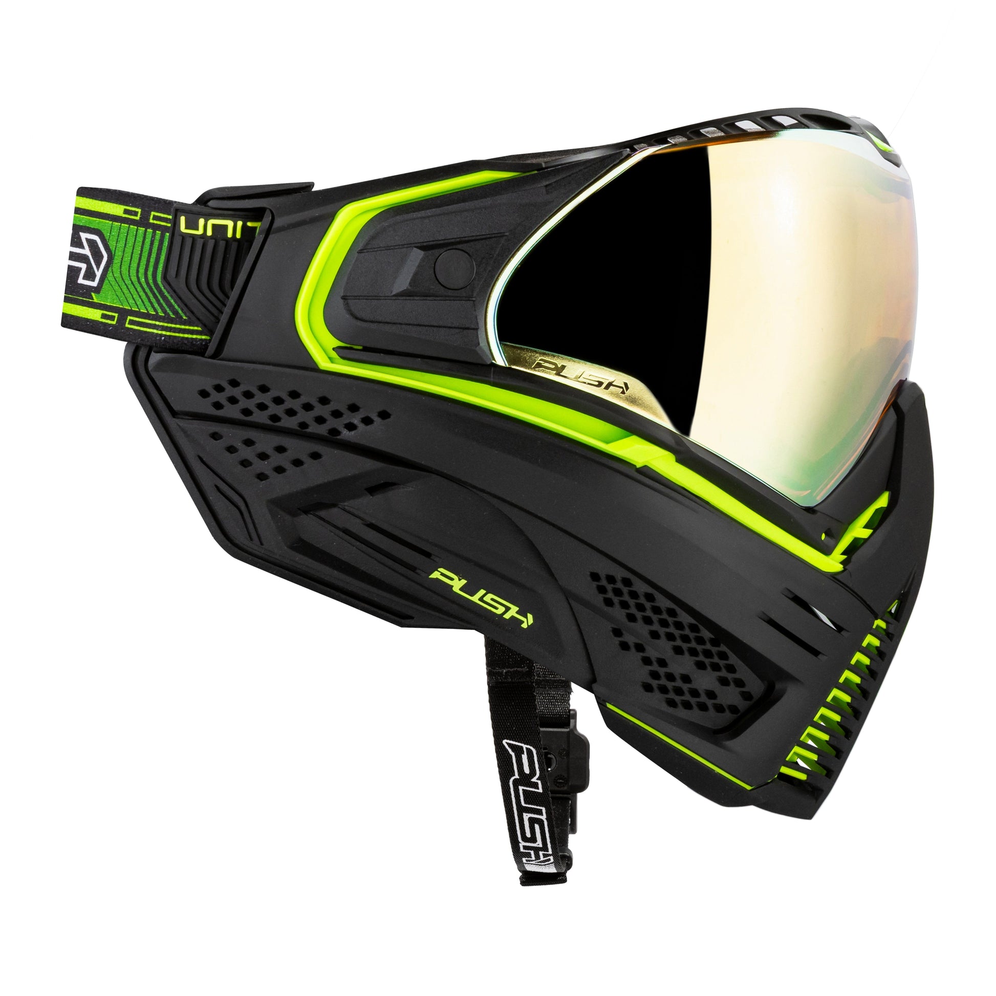 Used Unite Goggle Mk II - Reactor (Black/Green) - Gold Lens Paintball Gun from HK Army Clothing Buy/Sell/Trade Paintball Markers, New Paintball Guns, Paintball Hoppers, Paintball Masks, and Hormesis Headbands