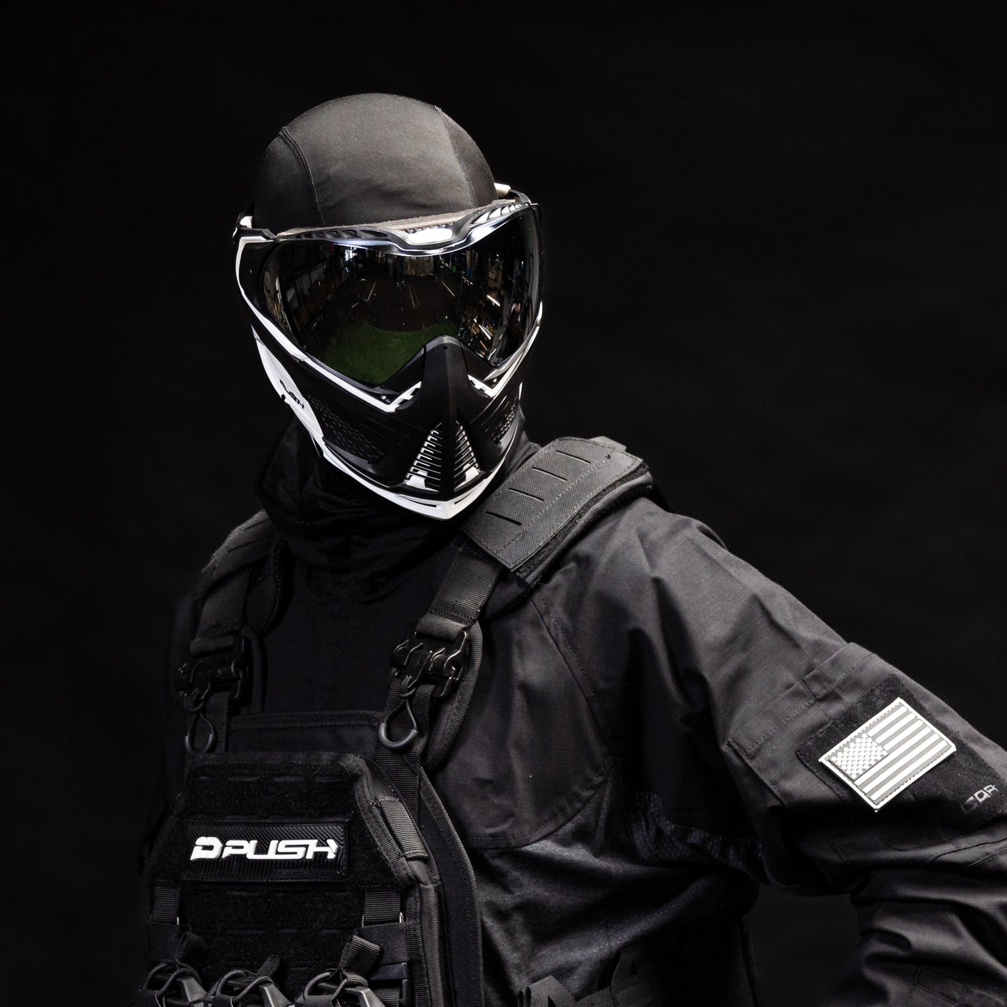 Used Unite Goggle Mk II - Seeker (Black/White) - Silver Lens Paintball Gun from HK Army Clothing Buy/Sell/Trade Paintball Markers, New Paintball Guns, Paintball Hoppers, Paintball Masks, and Hormesis Headbands